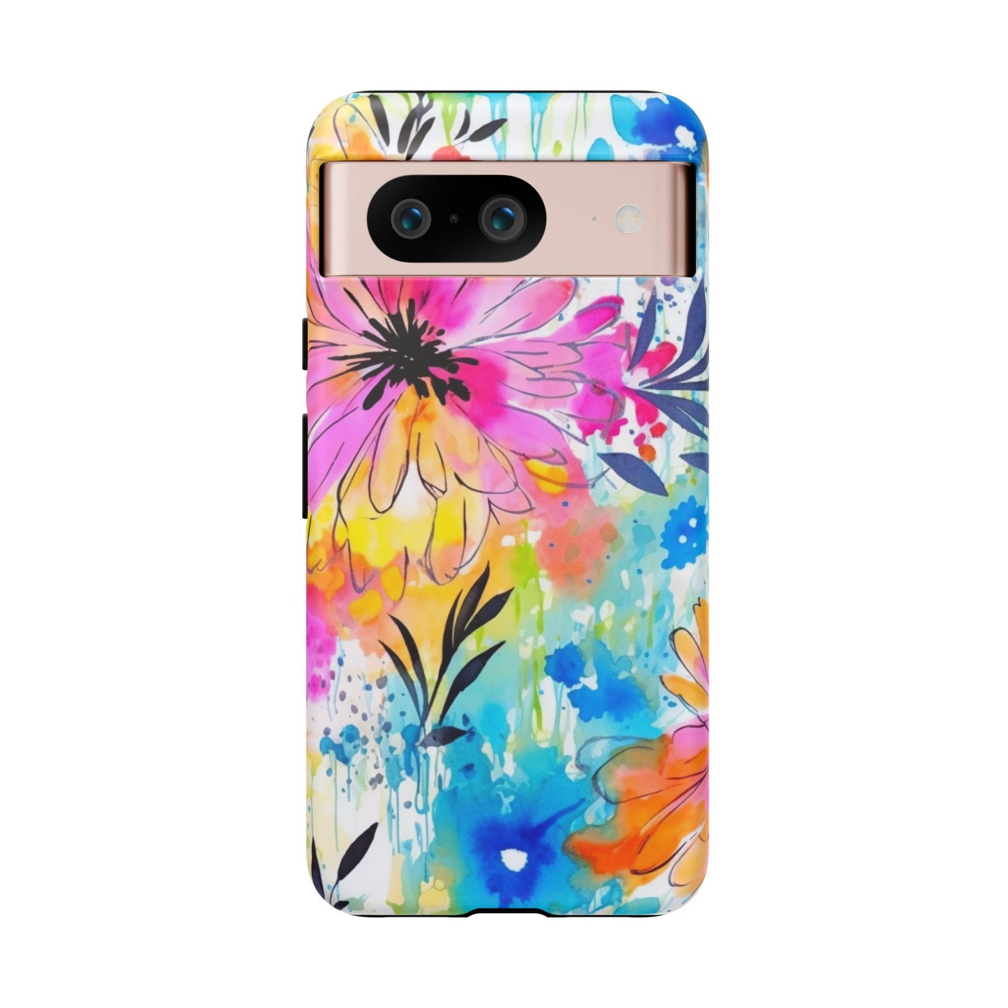 Abstract Watercolor Bloom Phone Case – Expressive & Vibrant