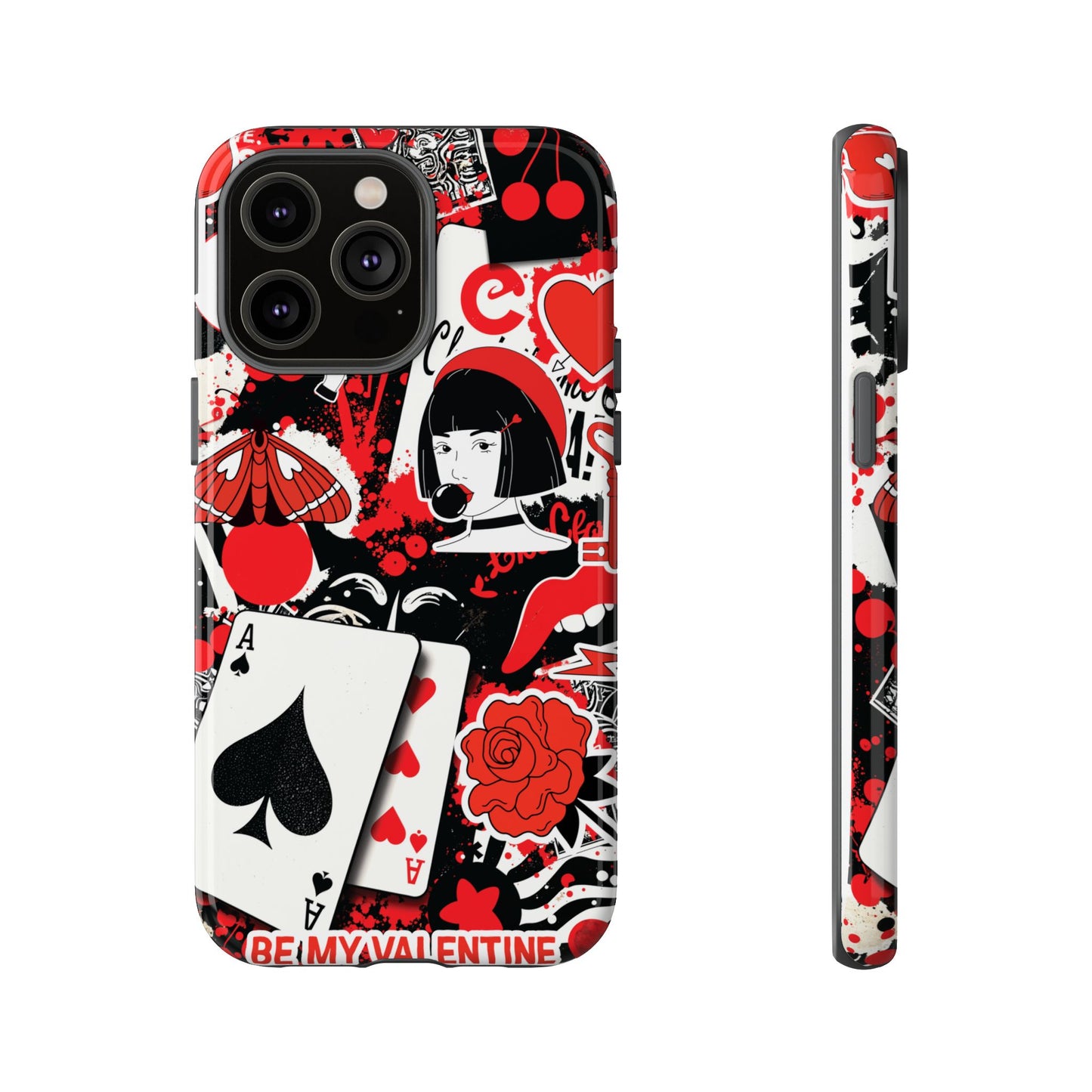Bold Red & Black Ace Card Phone Case