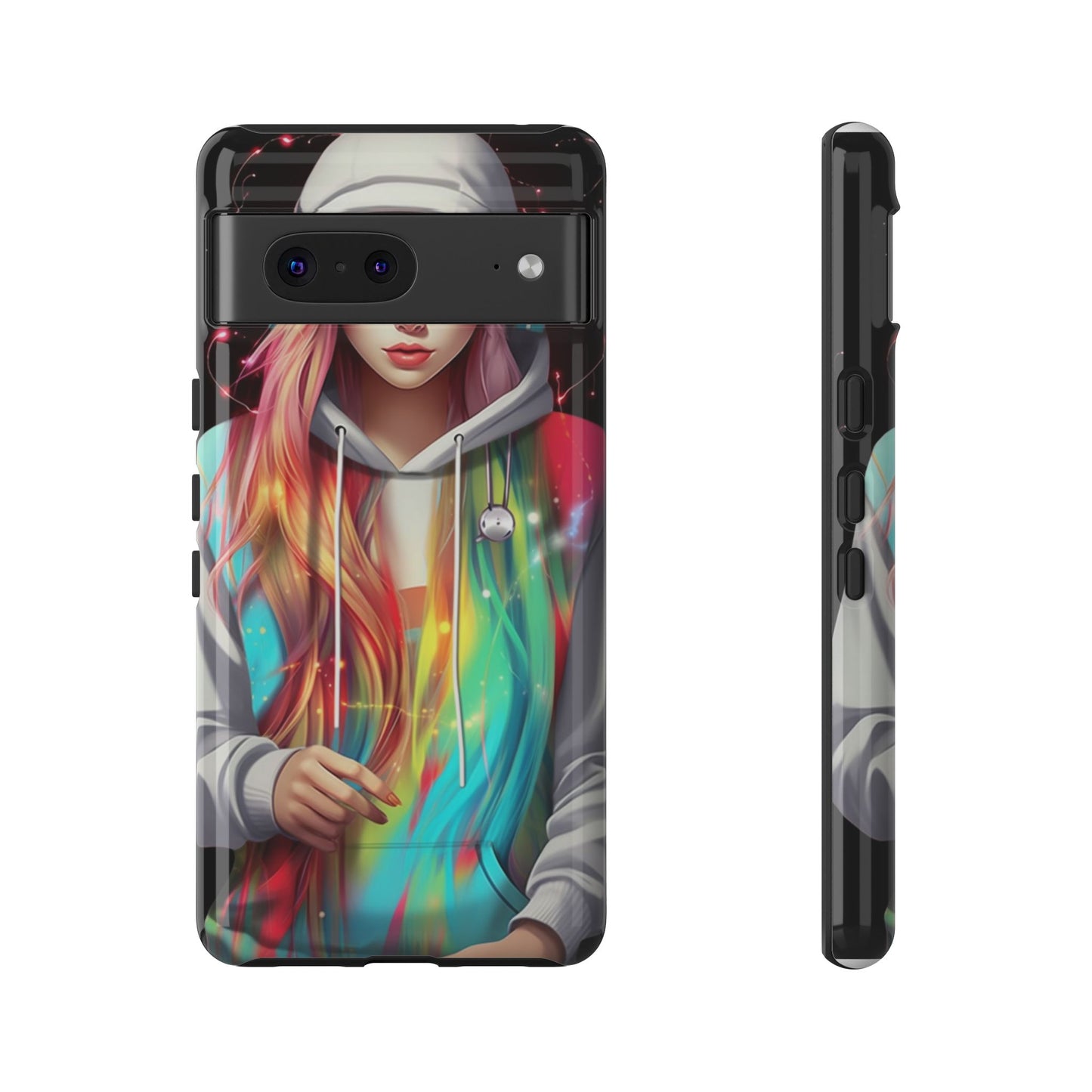 Anime Girl Phone Case - Cute Aesthetic Cover for iPhone, Samsung & Google Pixel, Girly Phone Case, Kawaii Phone Case, Anime Lover Gift