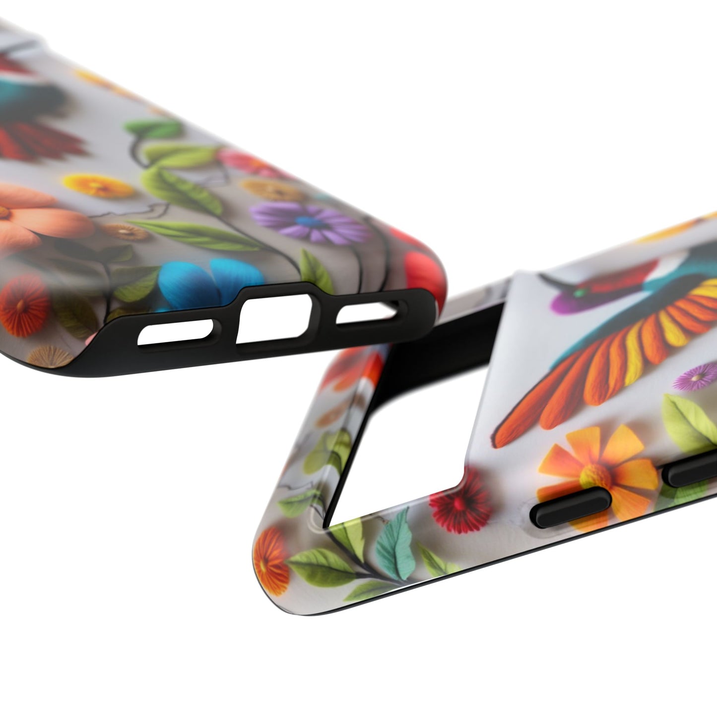 Embroidered Hummingbird with Floral Design | Nature's Elegant Stitch | iPhone 16 Pro