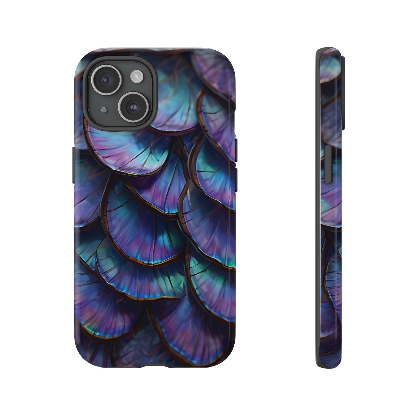 Abstract Macro Shot of Iridescent Butterfly Fish Scales Phone Case Design