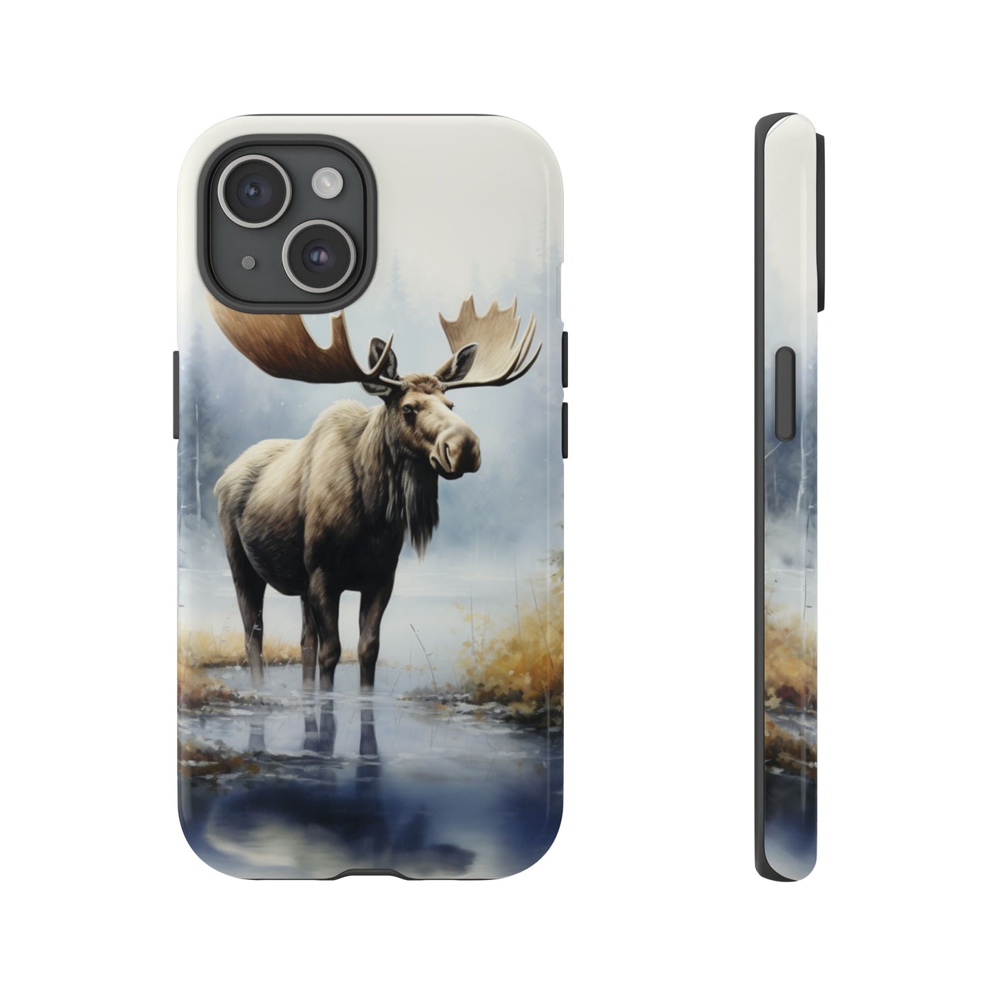 Majestic Moose Print Phone Case β Durable & Stylish Wildlife Design - iPhone, Samsung & Google Pixel Cover - Artistic Elk Phone Case, Animal Lover Gift
