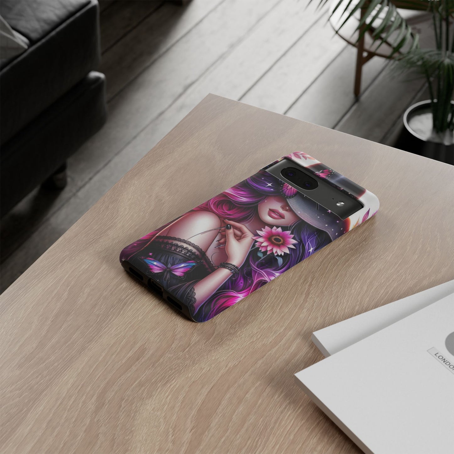 Celestial Charm – Cosmic Cowgirl & Butterfly Magic Mobile Cover