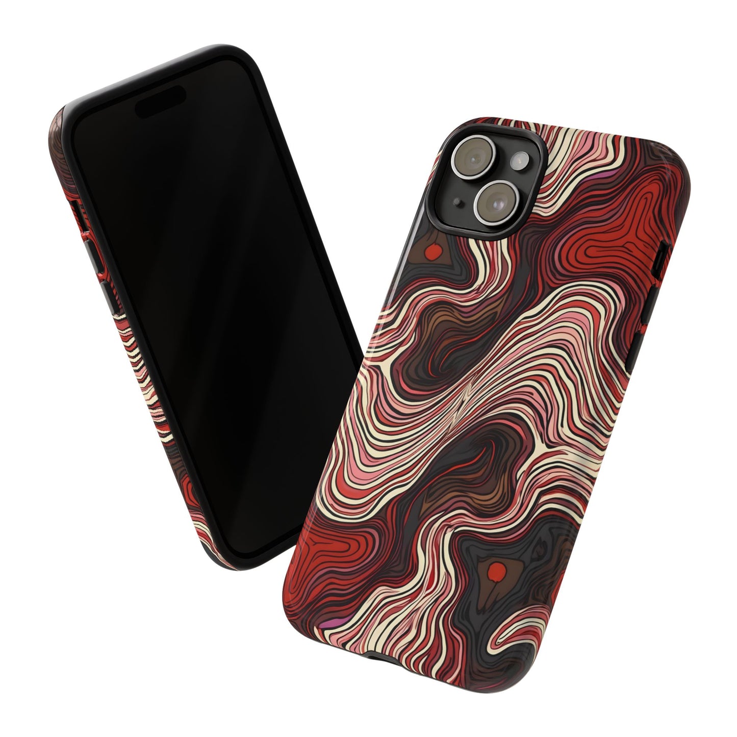 Abstract wavy illusion with swirling lines | Pattern Design