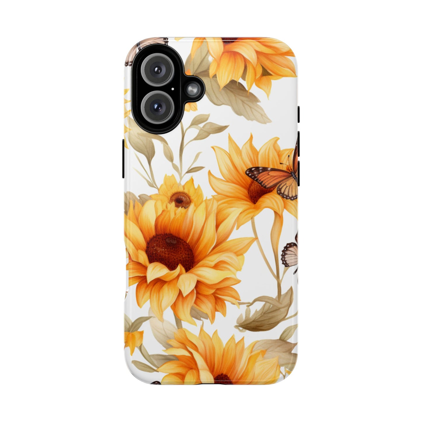 Sunflower & Butterfly Aesthetic Mobile Case – Bright & Nature-Inspired