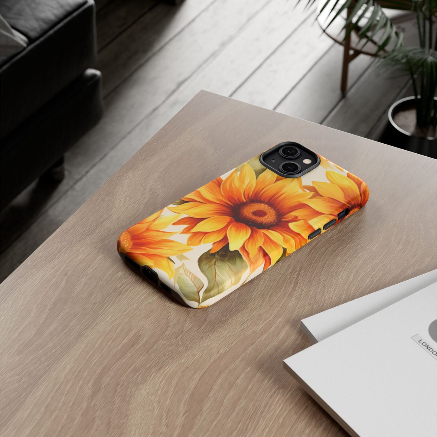 Golden Sunflower Glow Mobile Case – Radiant & Elegant