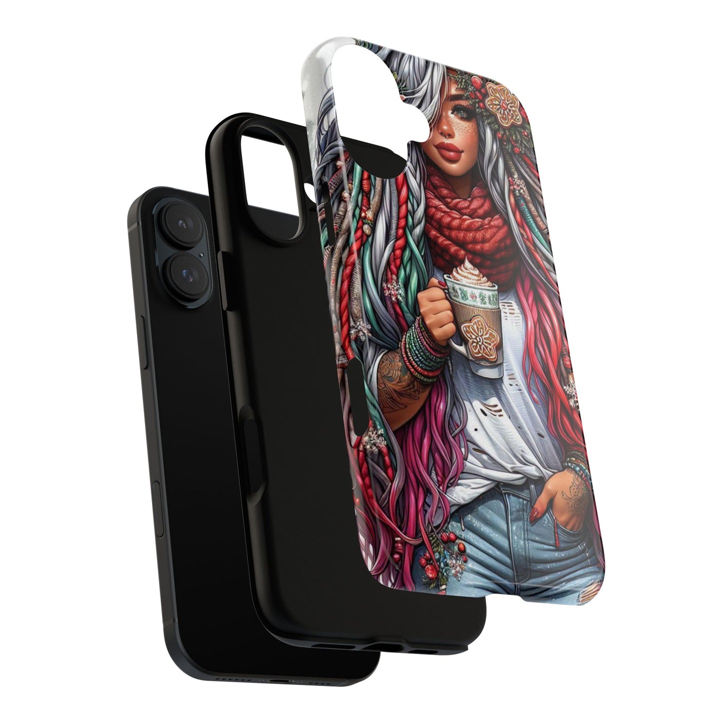Boho Winter Queen – Cozy Dreads & Holiday Vibes Mobile Cover