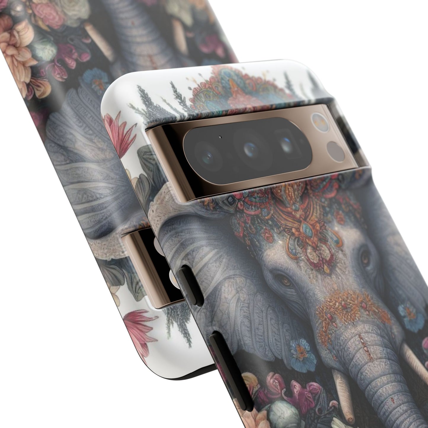 Regal Ornate Elephant Mobile Cover – Majestic Bohemian Art