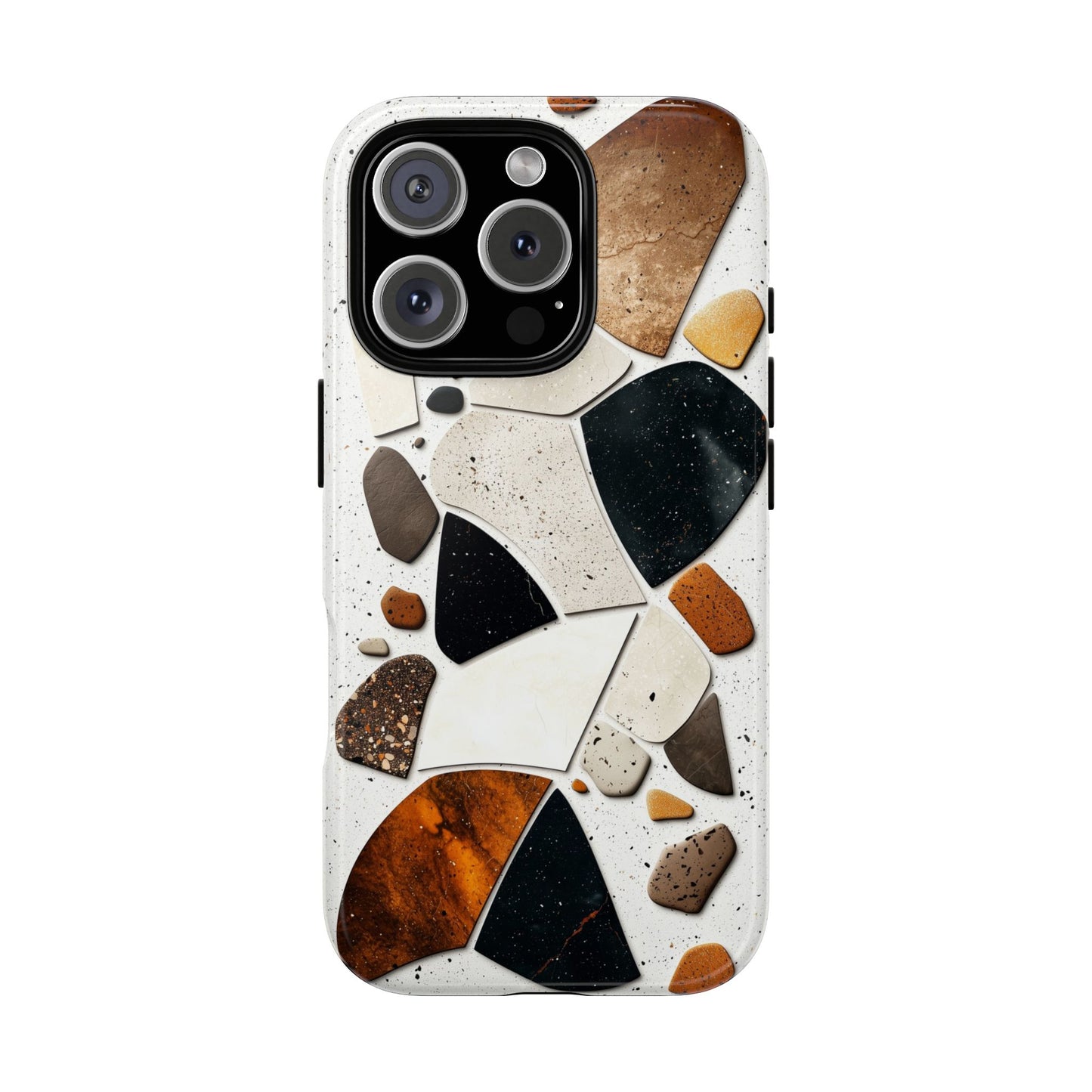 Earthy Terrazzo Abstract Phone Case β Natural & Bold for iPhone, google Pixel & Samsung