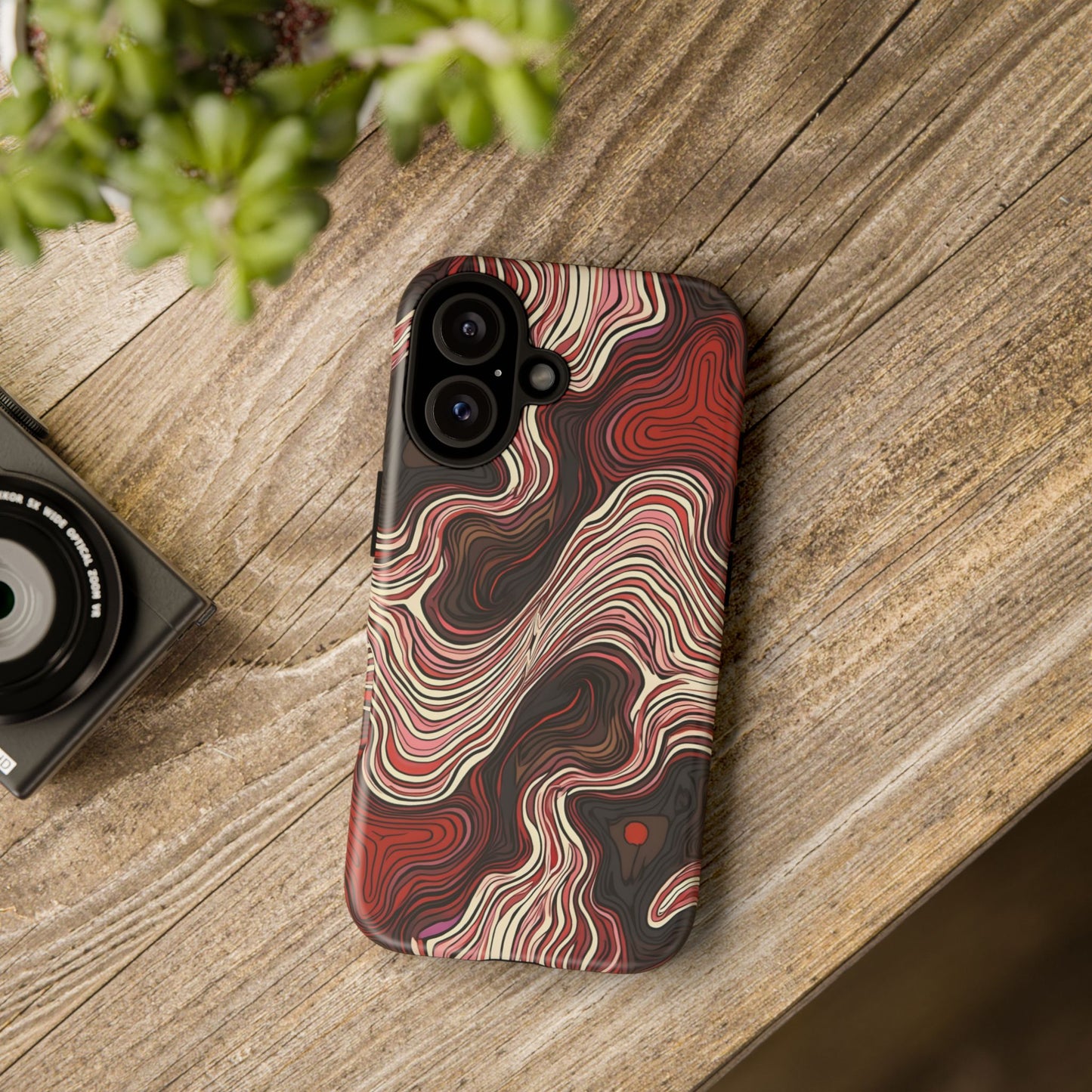 Abstract wavy illusion with swirling lines | Pattern Design