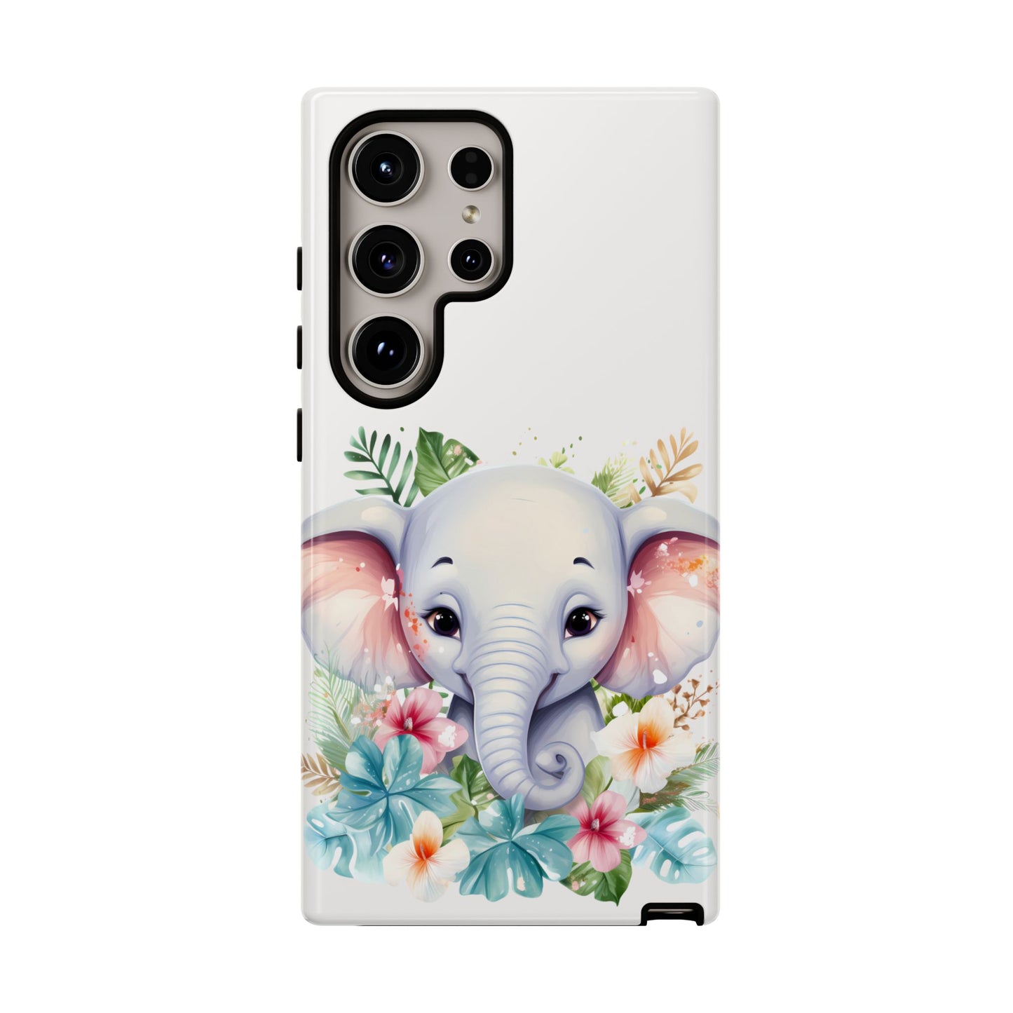 Adorable Baby Elephant Mobile Cover – Floral Fantasy Art