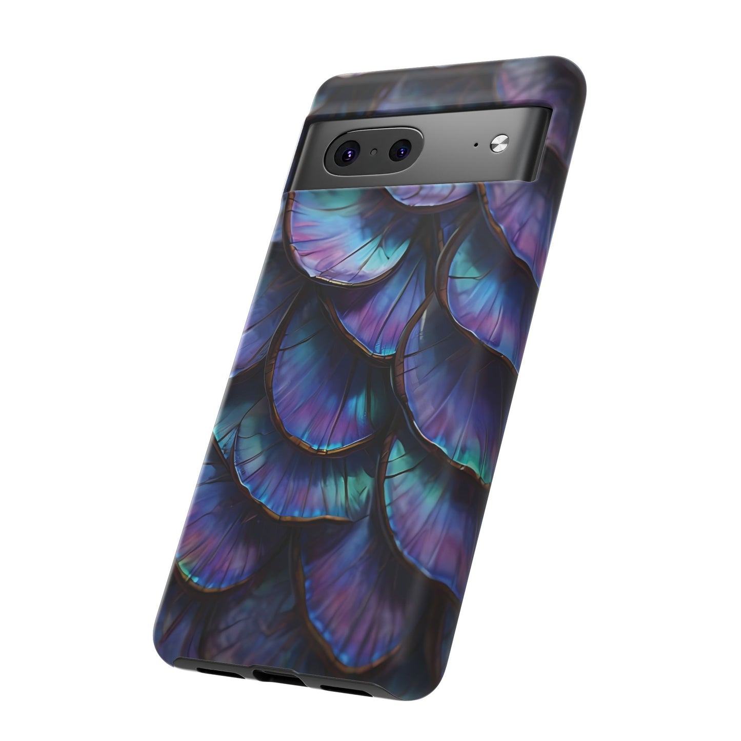 Abstract Macro Shot of Iridescent Butterfly Fish Scales Phone Case Design
