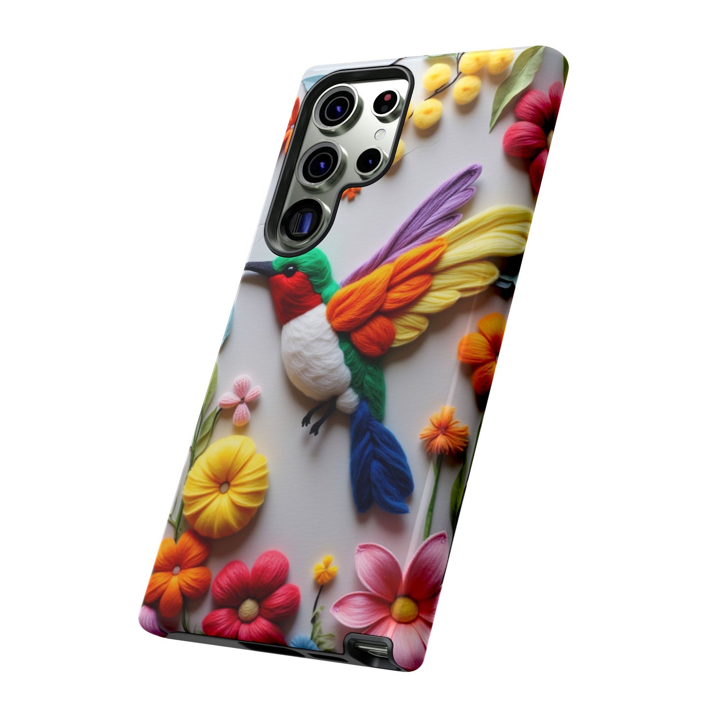 Elegant Hummingbird with Floral Mosaic Design | Nature's Artistic Vibes | iPhone 16 Pro