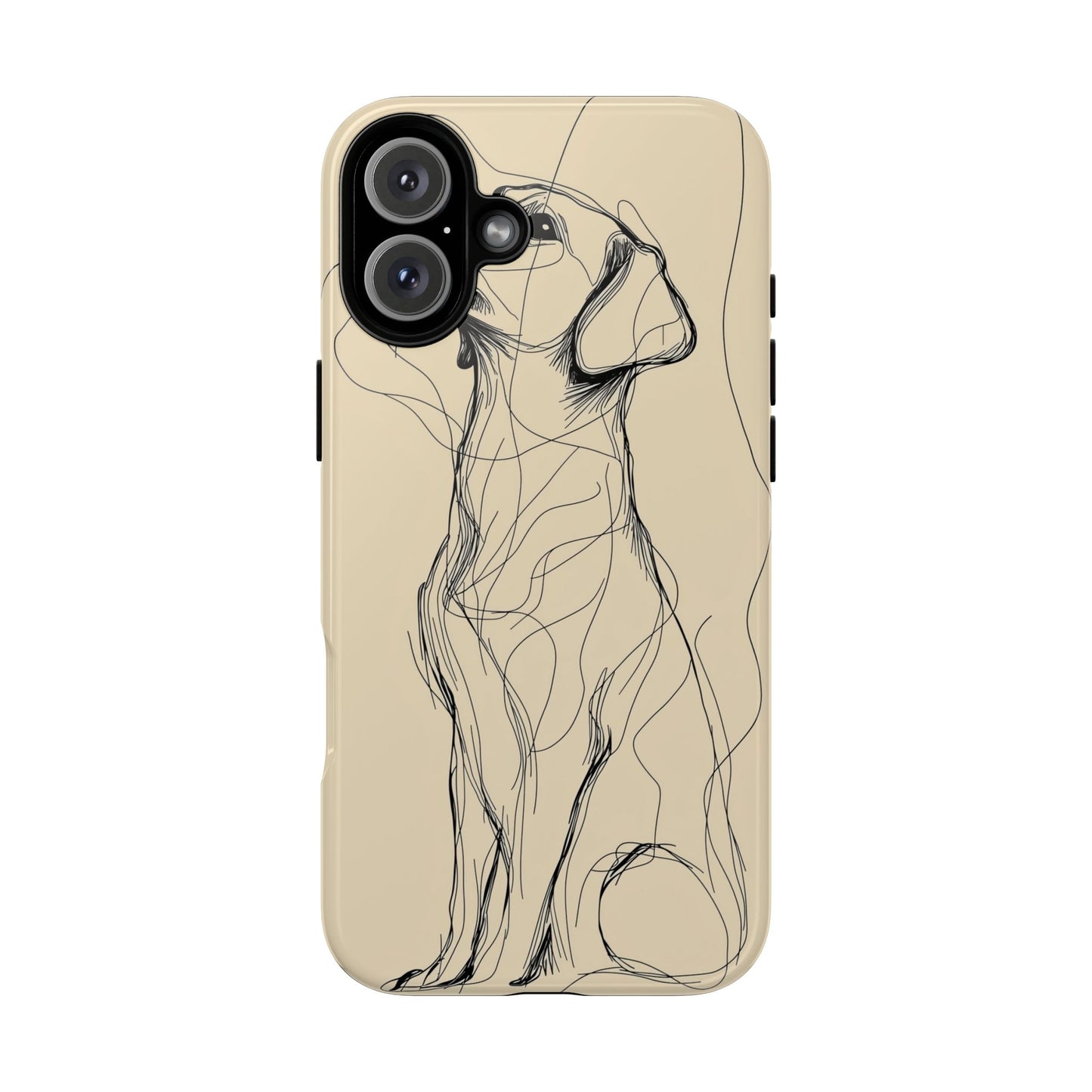 Loyal Lines: Abstract Dog Sketch Phone Case for iPhone, Samsung & Pixel