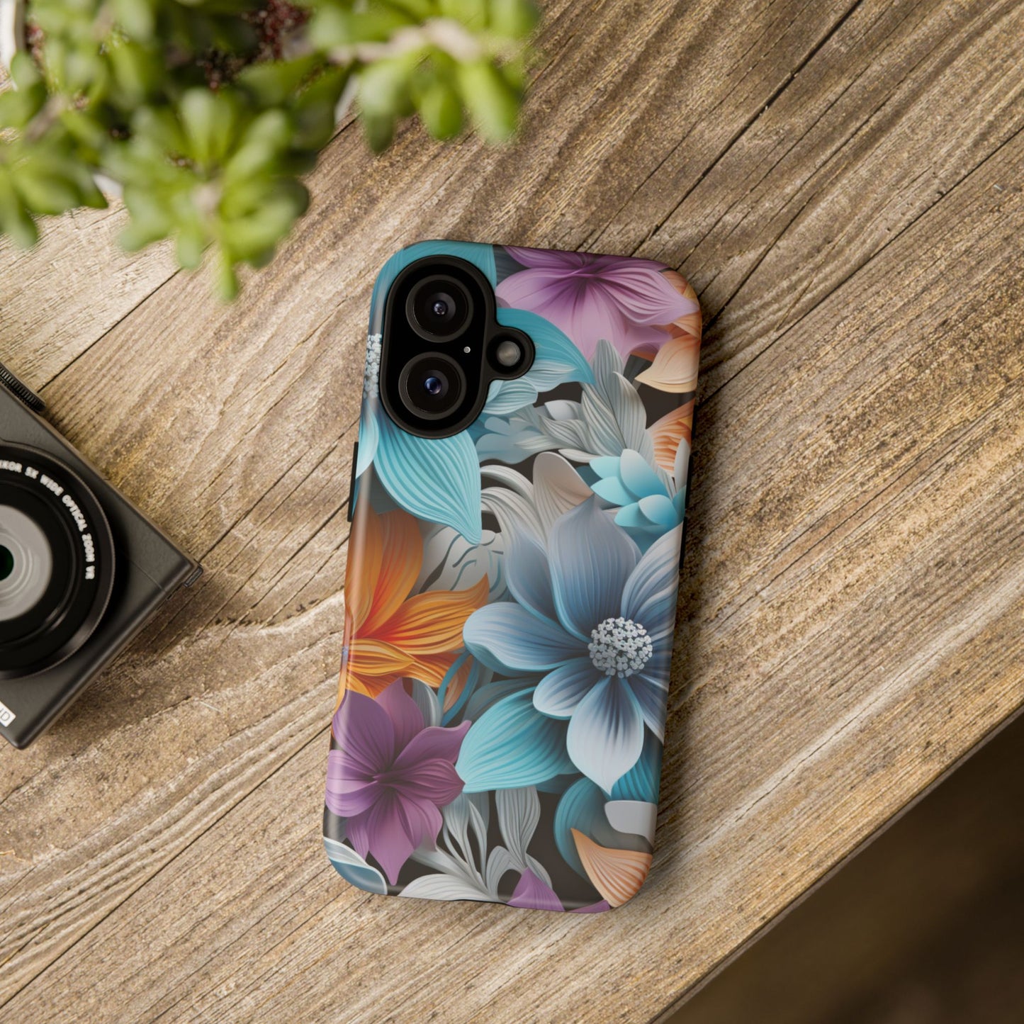 Elegant 3D Floral Bloom Mobile Case – Vivid & Artistic