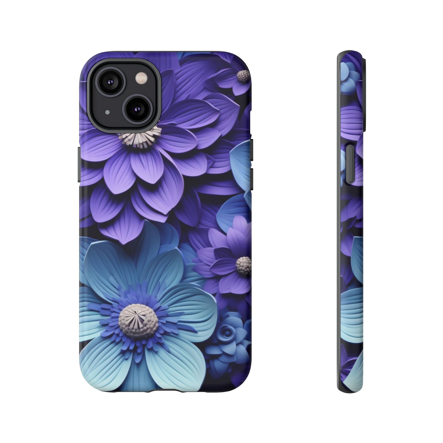 Royal Blue Floral Phone Case – Elegant & Luxurious Design