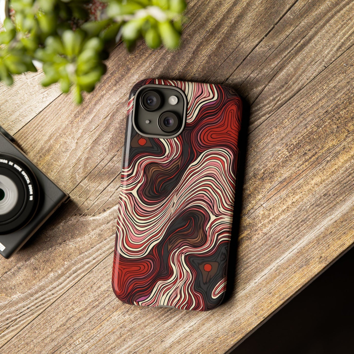 Abstract wavy illusion with swirling lines | Pattern Design