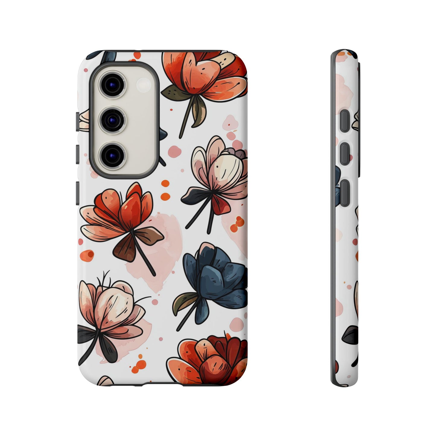 Bold Bloom Watercolor Floral Phone Case for iPhone, Samsung & Google Pixel | Artistic Flower Pattern