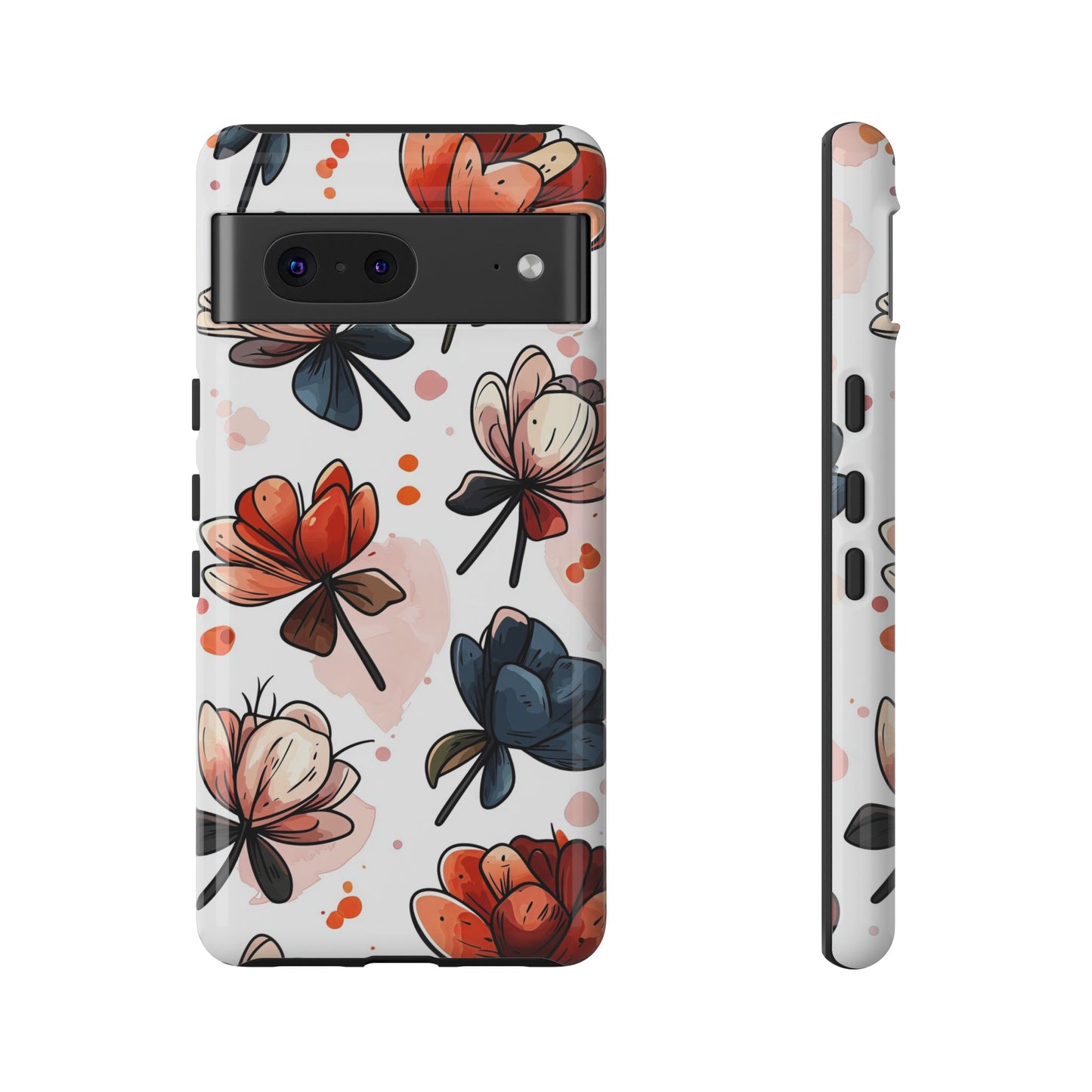 Bold Bloom Watercolor Floral Phone Case for iPhone, Samsung & Google Pixel | Artistic Flower Pattern