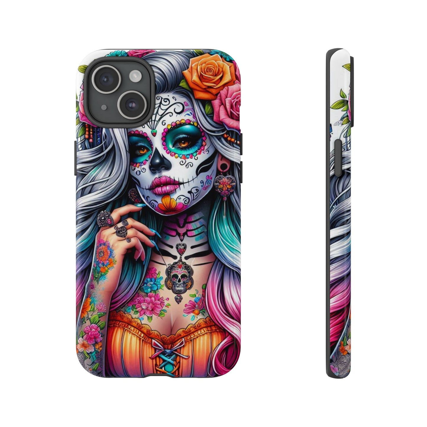 Sugar Skull Goddess – Día de los Muertos Floral Queen Mobile Cover