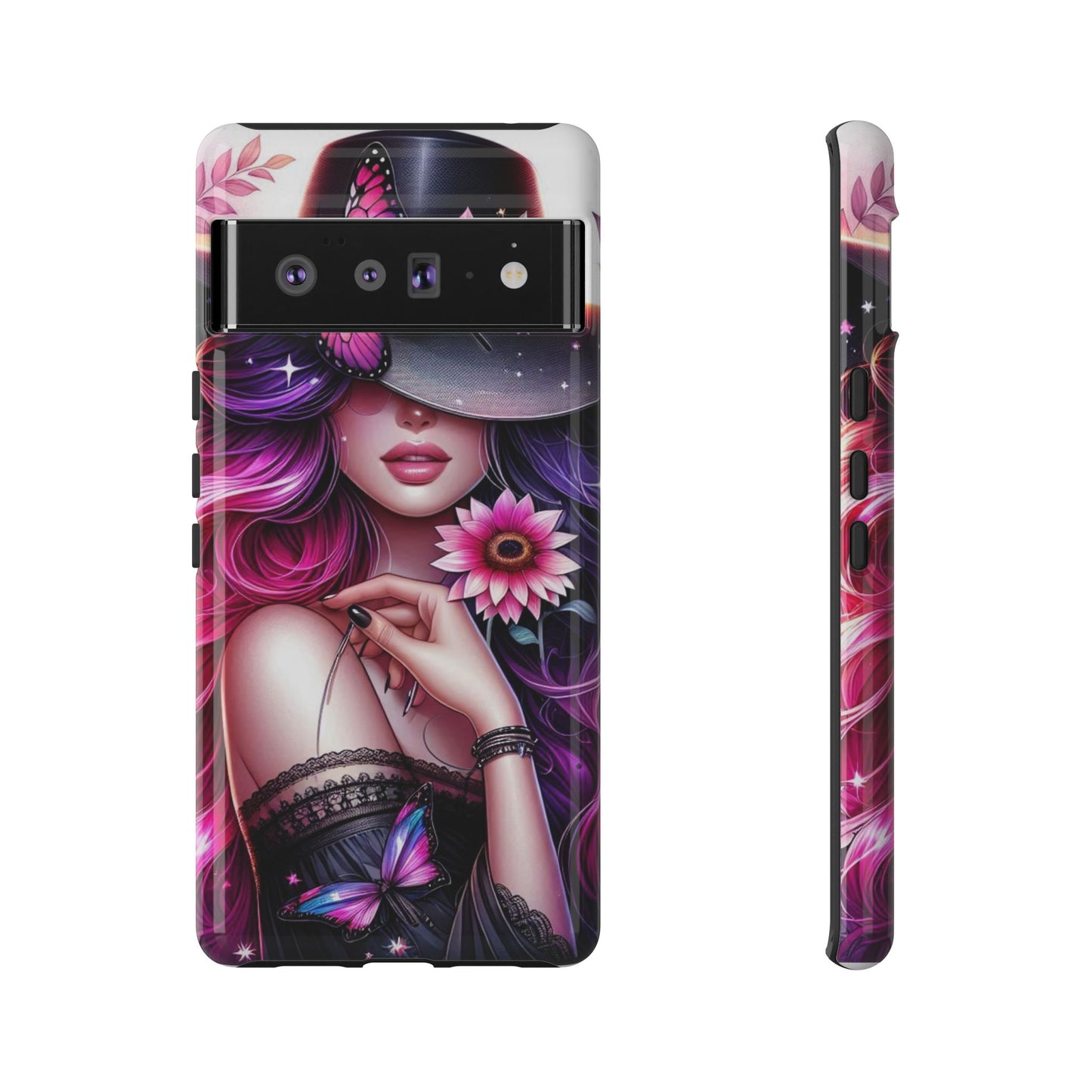 Celestial Charm – Cosmic Cowgirl & Butterfly Magic Mobile Cover