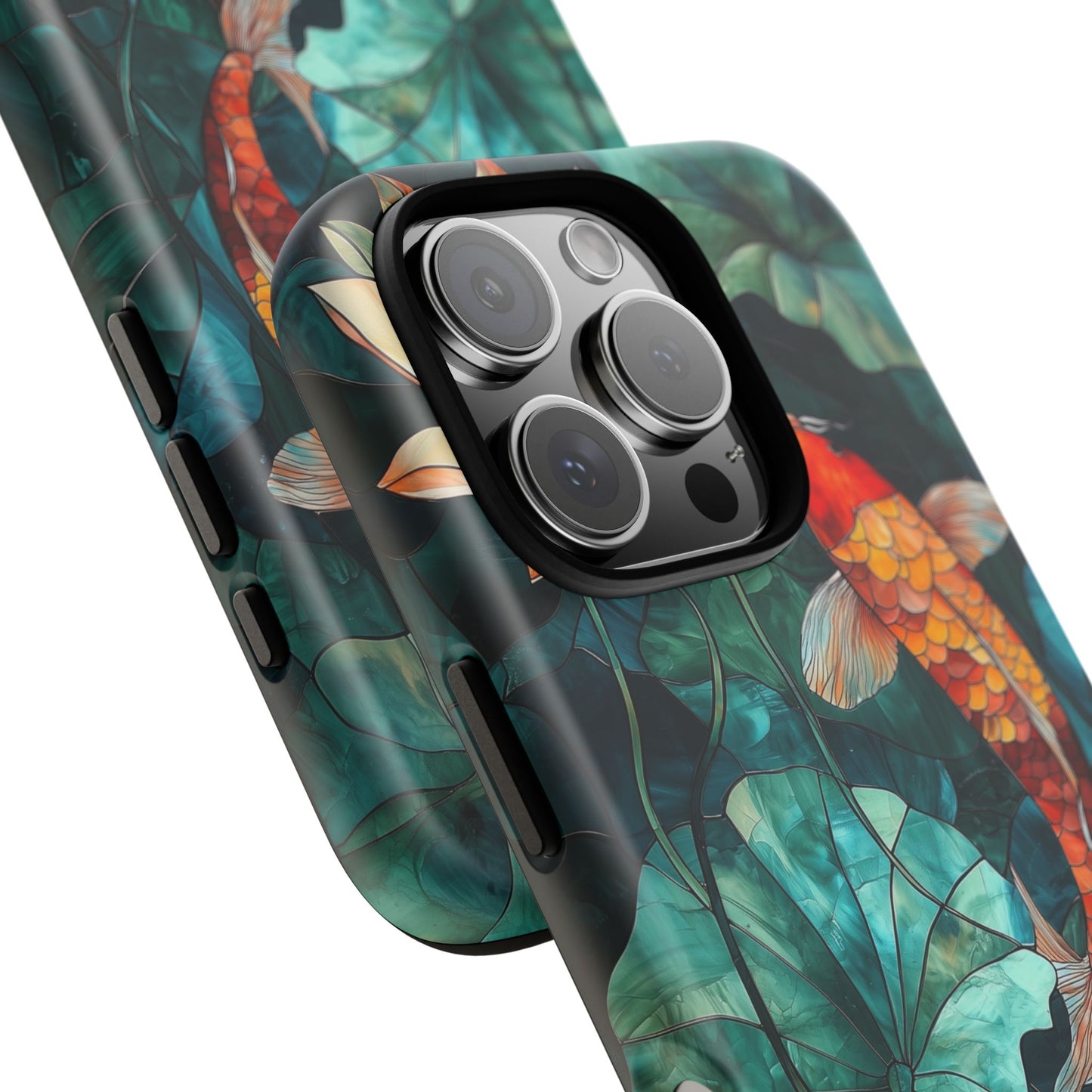 Lotus Serenity" – Koi Pond Stained Glass Case or iPhone, Samsung & Pixel