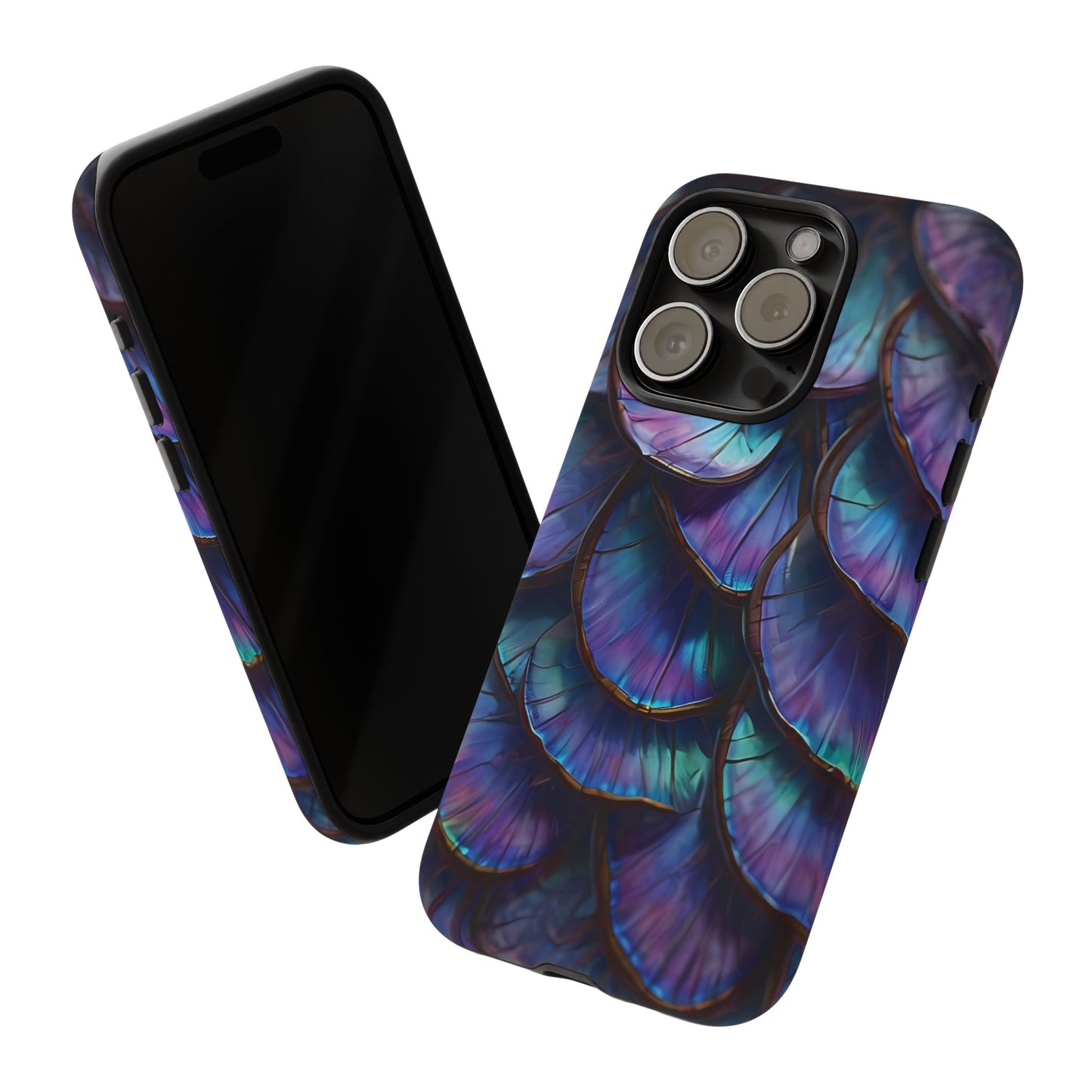 Abstract Macro Shot of Iridescent Butterfly Fish Scales Phone Case Design