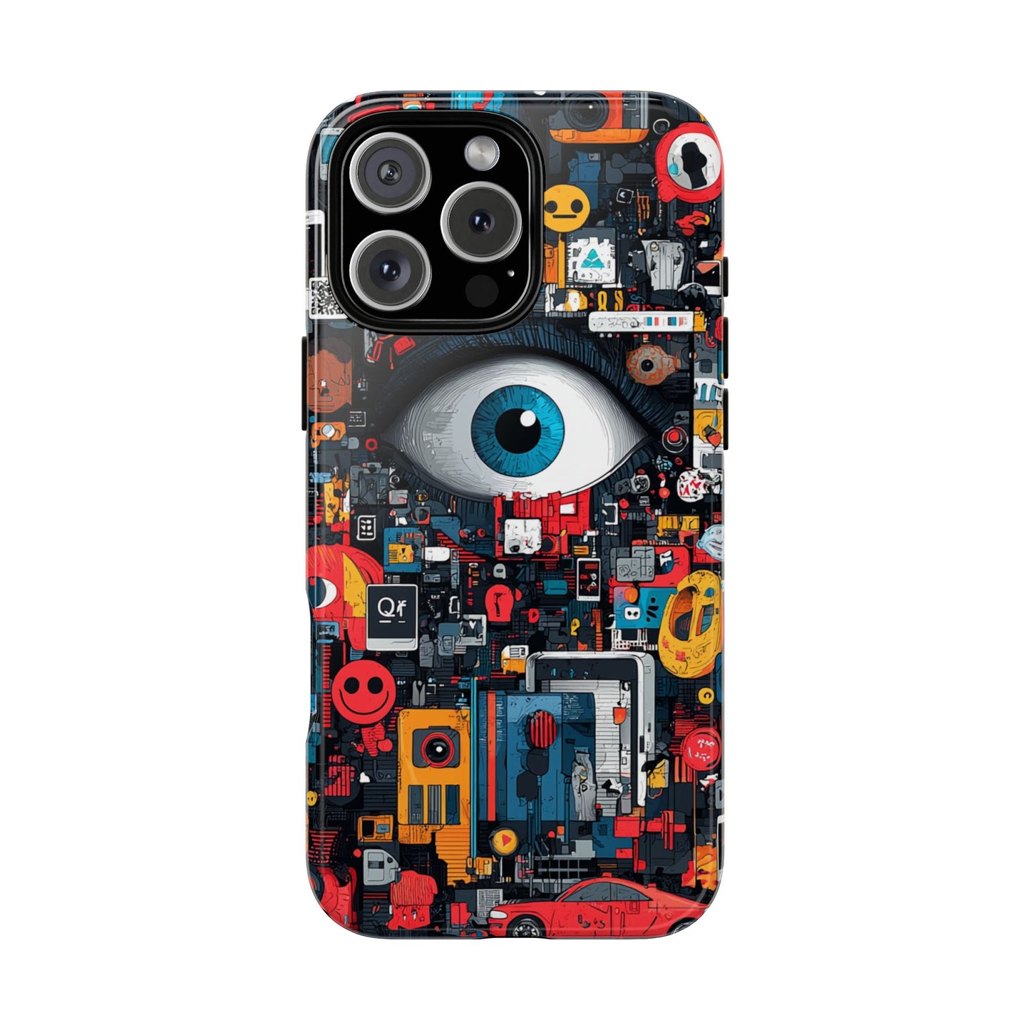 Contemporary Art Phone Case – Basquiat Graffiti Cover - iPhone, Samsung & Google Pixel Cover - Artistic Painting Case, Art Lover Gift