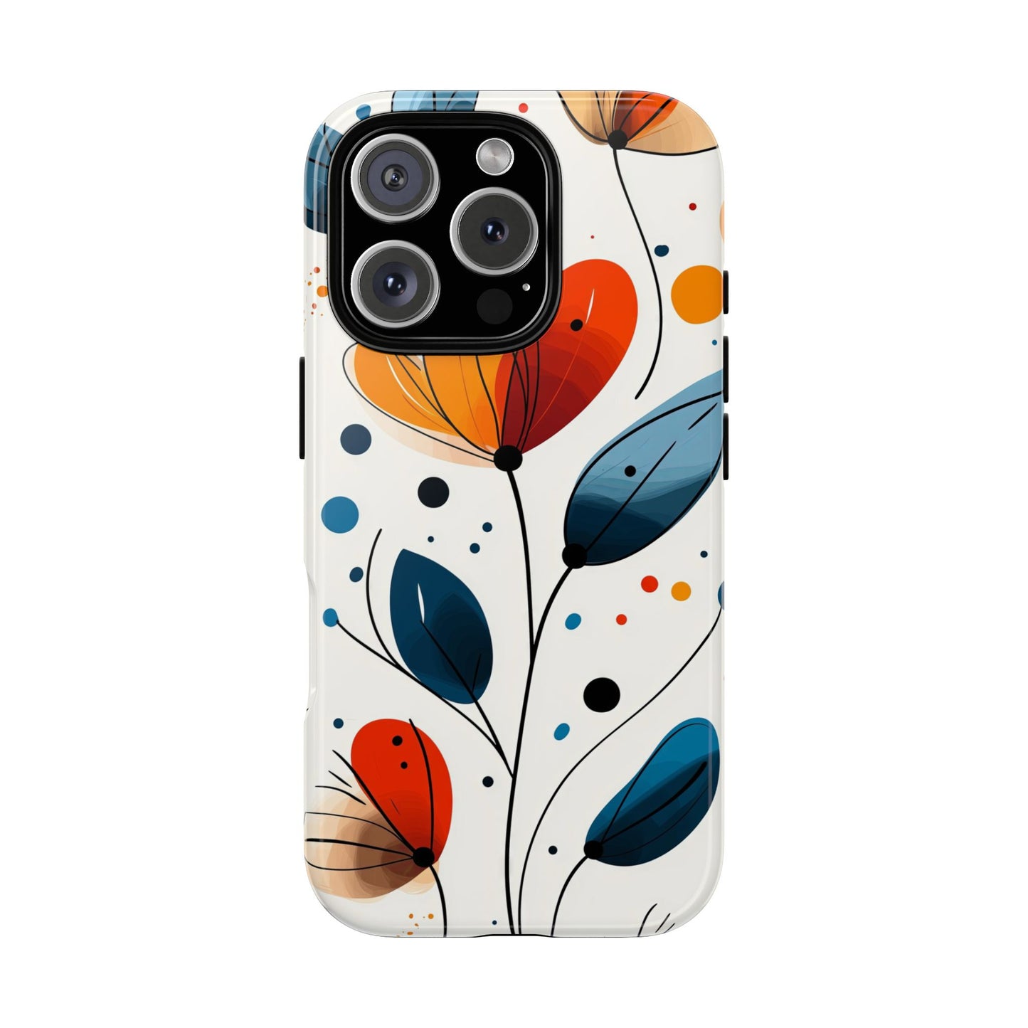 Floral Phone Case for iPhone, Samsung & Pixel | Abstract Colorful Flower Design | Vibrant Botanical Protective Cover