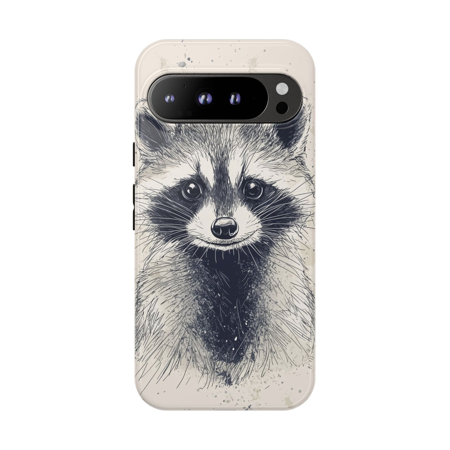 Midnight Mischief: Raccoon Portrait Phone Case for iPhone, Samsung & Pixel