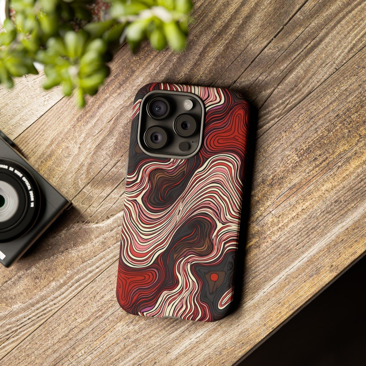 Abstract wavy illusion with swirling lines | Pattern Design