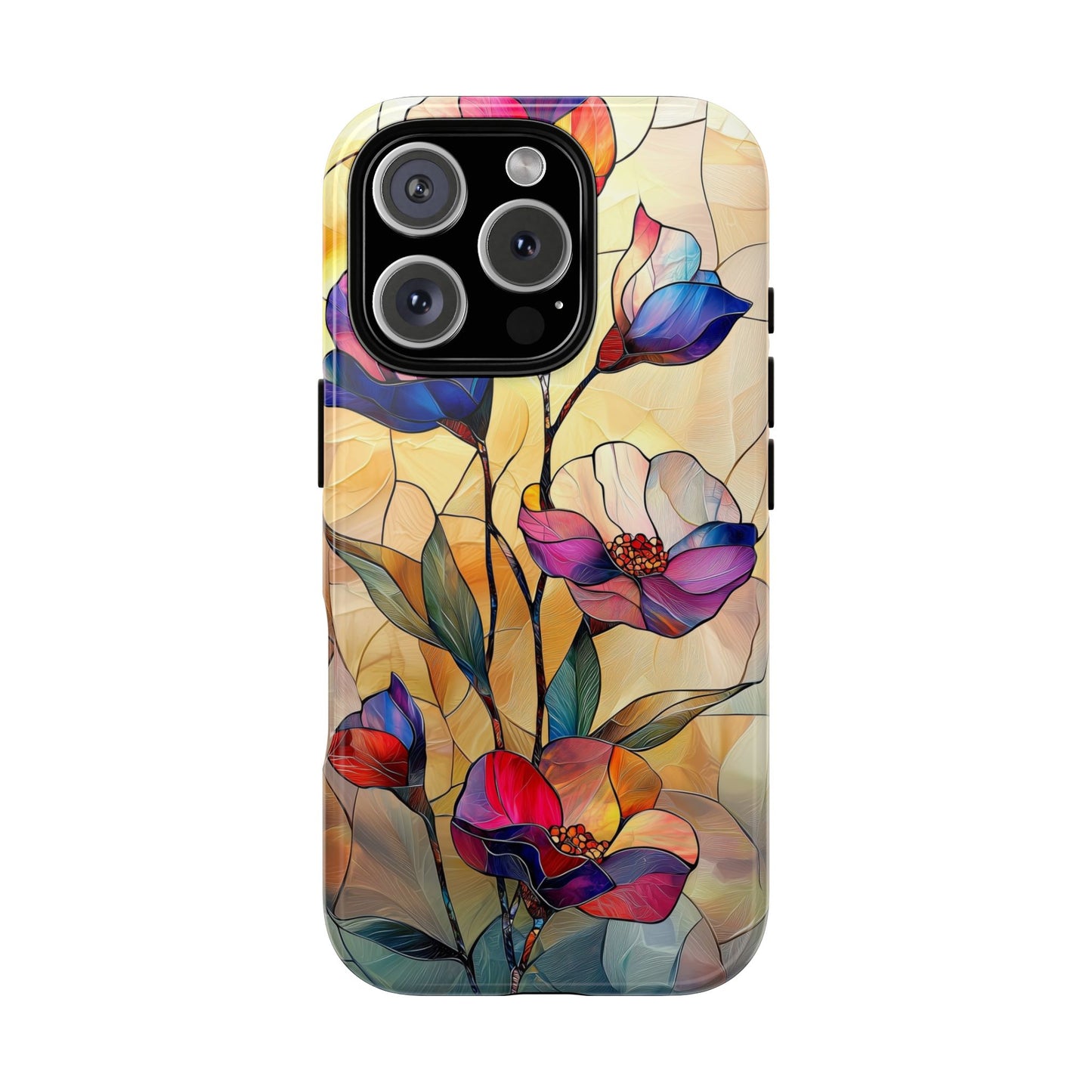 Pastel Garden – Dreamlike Stained Glass Phone Case for iPhone, Samsung & Pixel