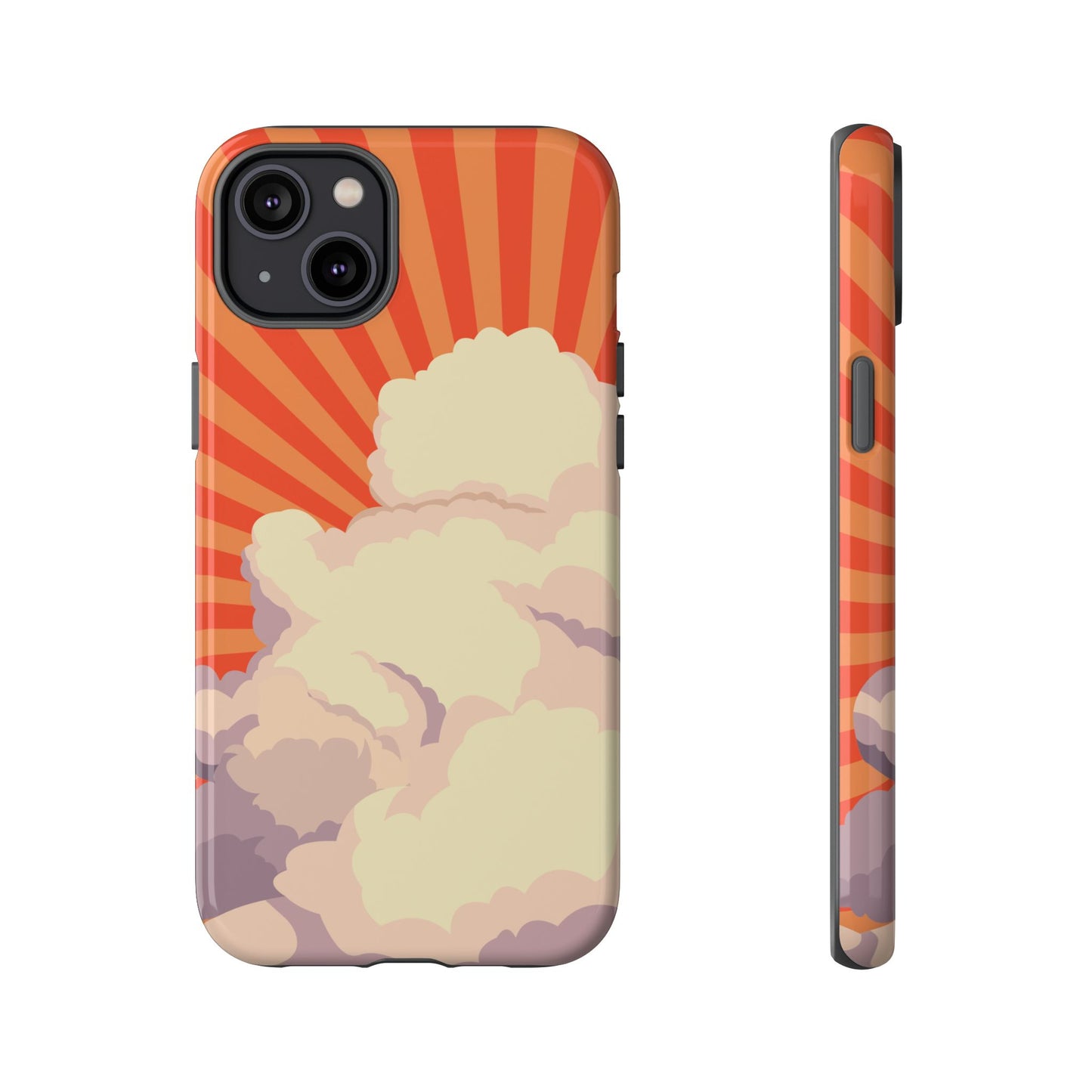 Retro Groovy Cloud Phone Case β 70s Aesthetic for iPhone, Samsung & Google Pixel