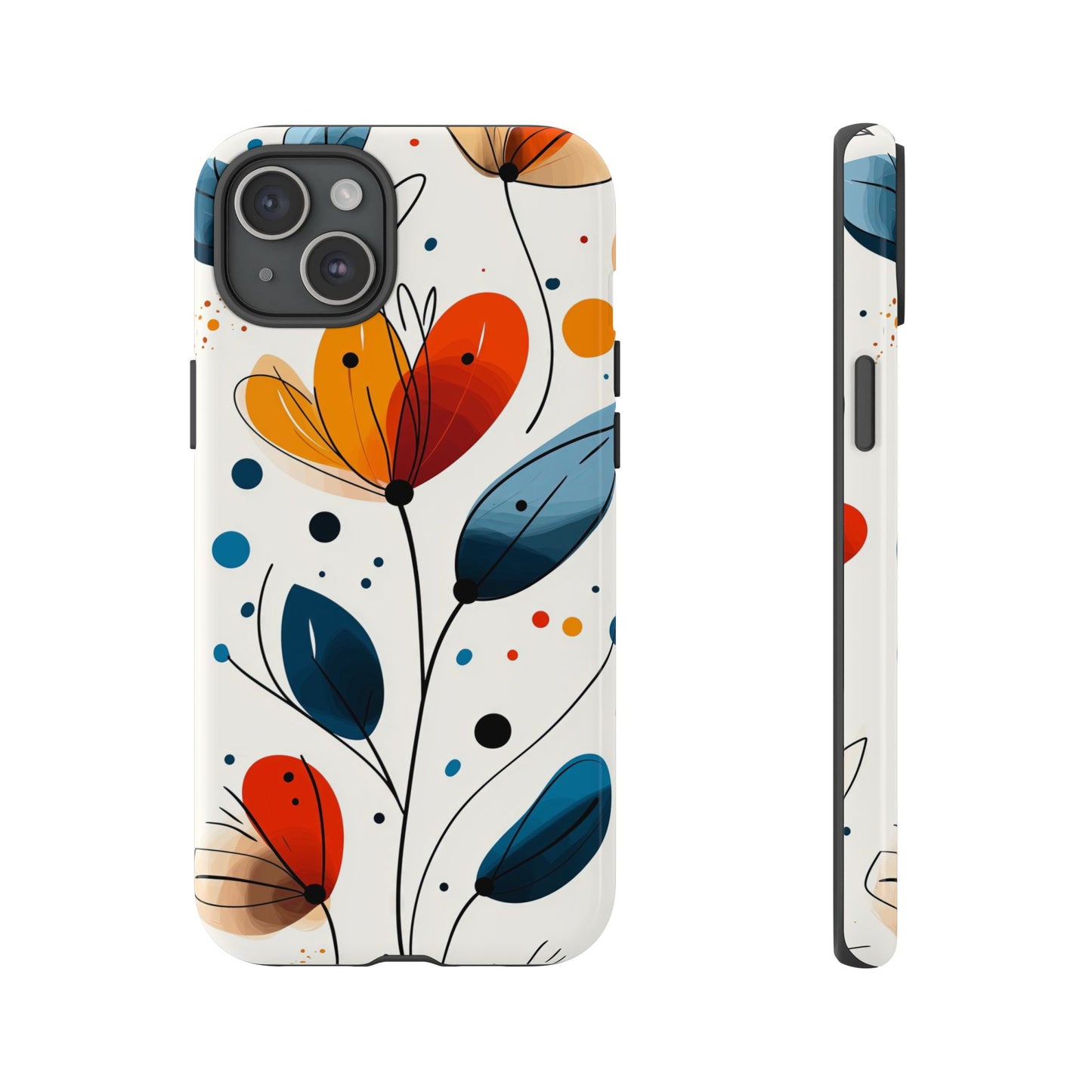 Floral Phone Case for iPhone, Samsung & Pixel | Abstract Colorful Flower Design | Vibrant Botanical Protective Cover