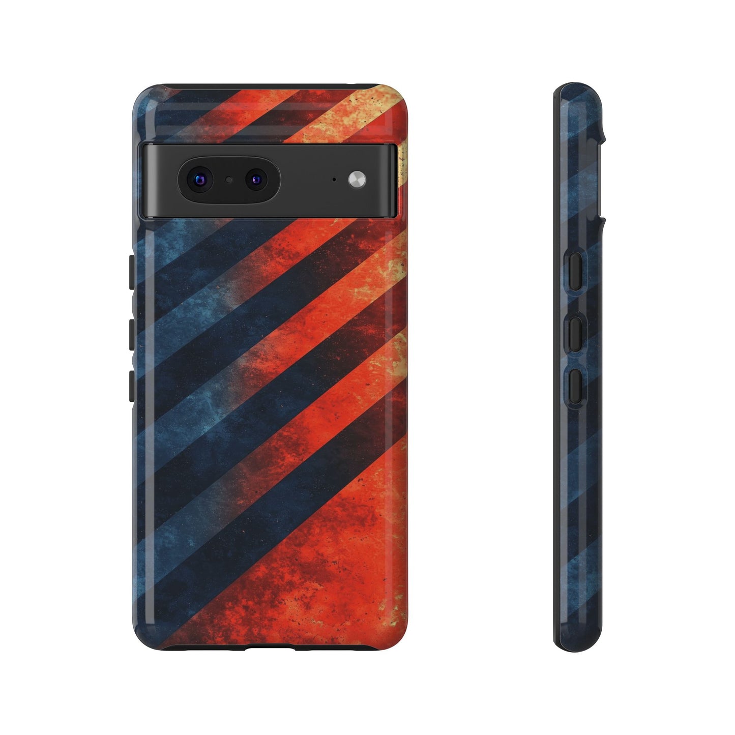Molten Stripes – Grunge Gradient Abstract Phone Case for iPhone, Samsung & Pixel