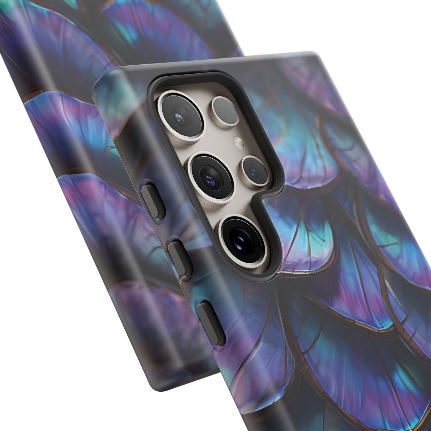 Abstract Macro Shot of Iridescent Butterfly Fish Scales Phone Case Design