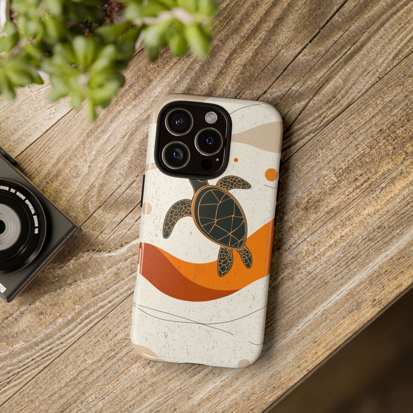 Flow of the Tide: Abstract Turtle Drift Phone Case for iPhone, Samsung & Pixel
