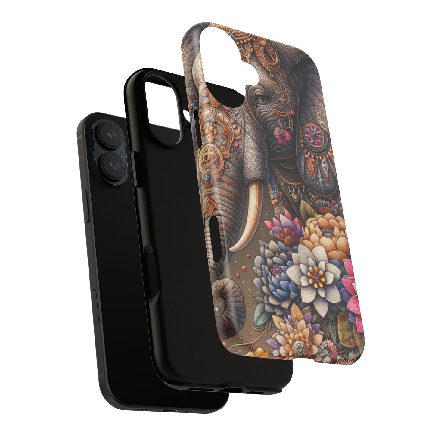 Royal Ornate Elephant Mobile Cover – Luxurious Bohemian Art
