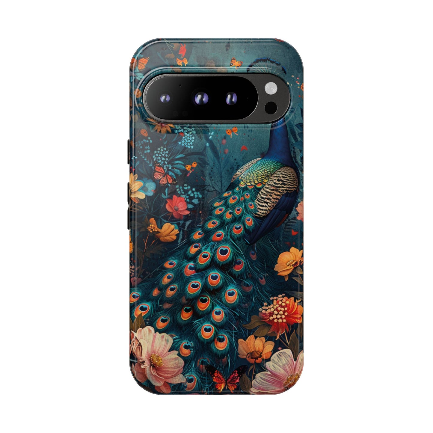 Floral Peacock Birds Phone Case – Cute & Protective Cover for iPhone, Samsung & Google Pixel