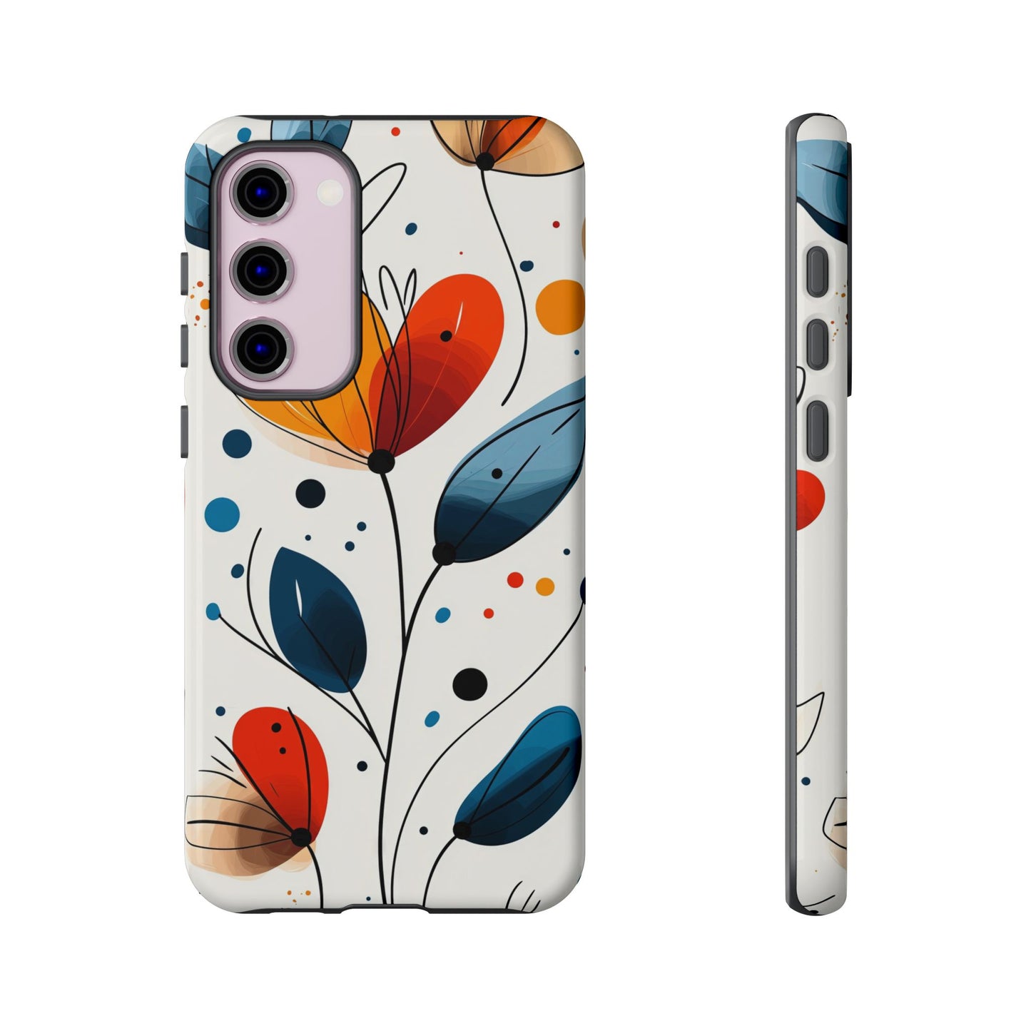 Floral Phone Case for iPhone, Samsung & Pixel | Abstract Colorful Flower Design | Vibrant Botanical Protective Cover