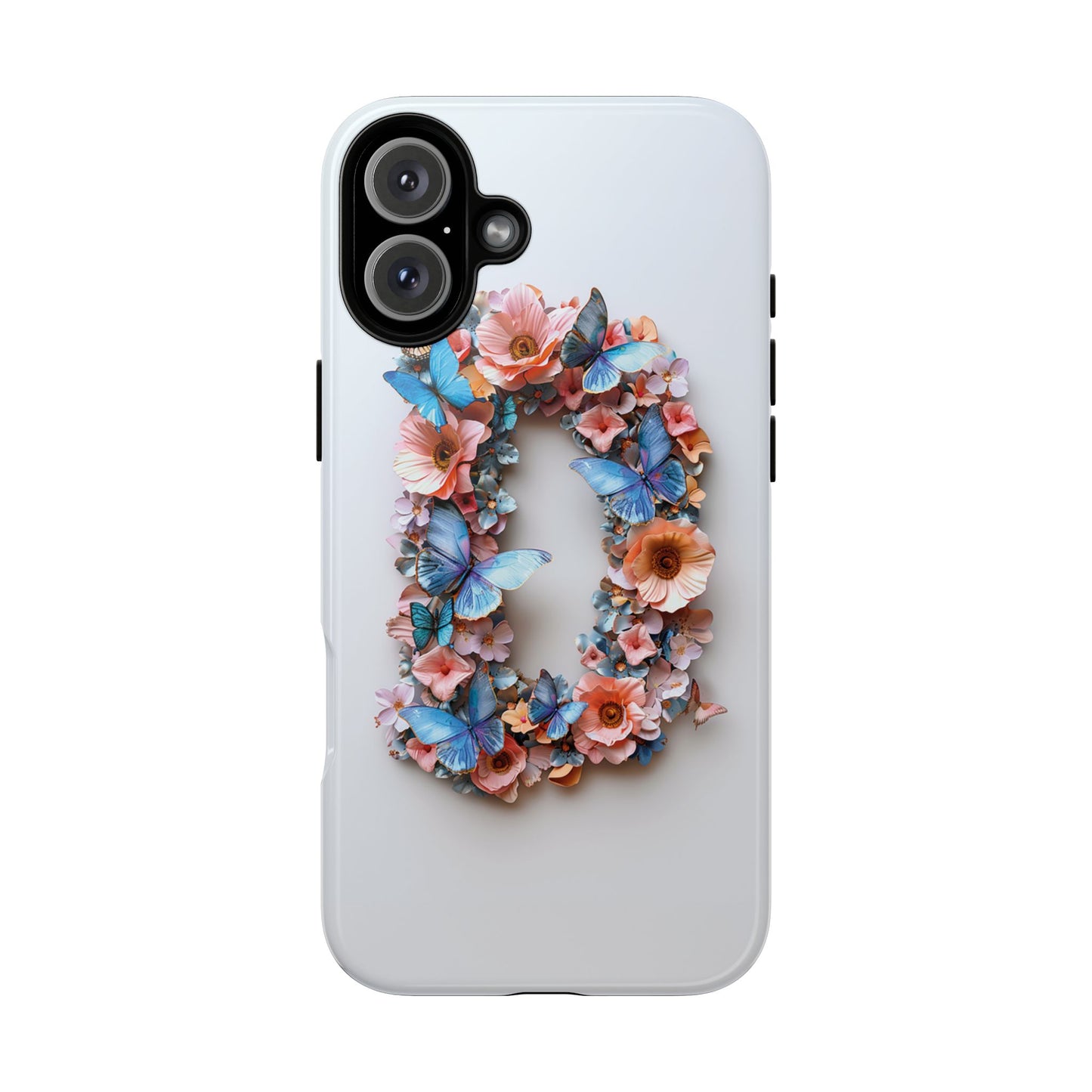 Floral Letter D Phone Case β Personalized Aesthetic Cover for iPhone, Samsung & Google Pixel