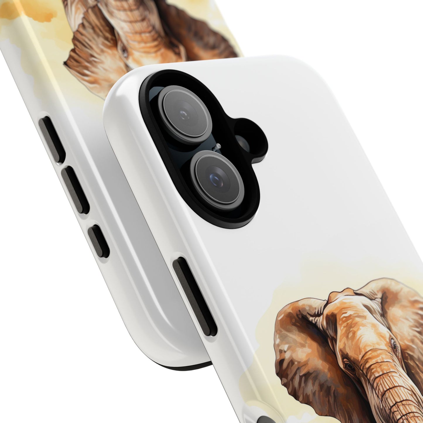 Safari Elephant Watercolor Mobile Cover – Majestic Wildlife Art