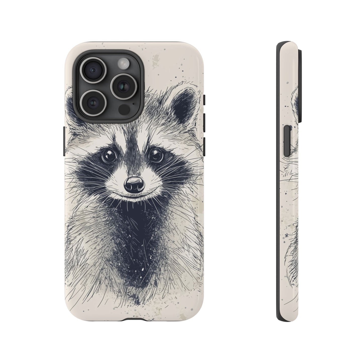 Midnight Mischief: Raccoon Portrait Phone Case for iPhone, Samsung & Pixel