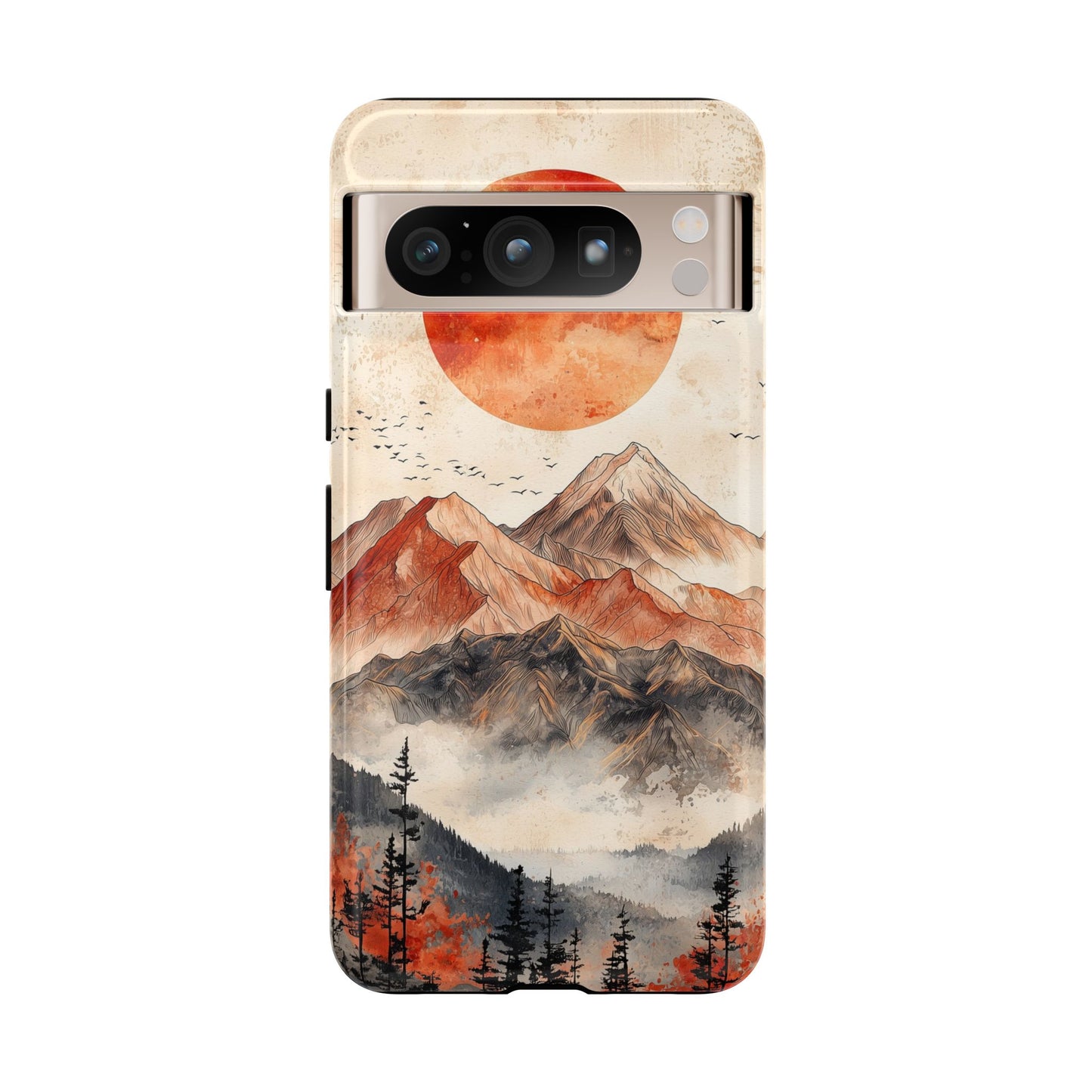 Boho Mountain Sunrise Phone Case for iPhone, Pixel & Samsung