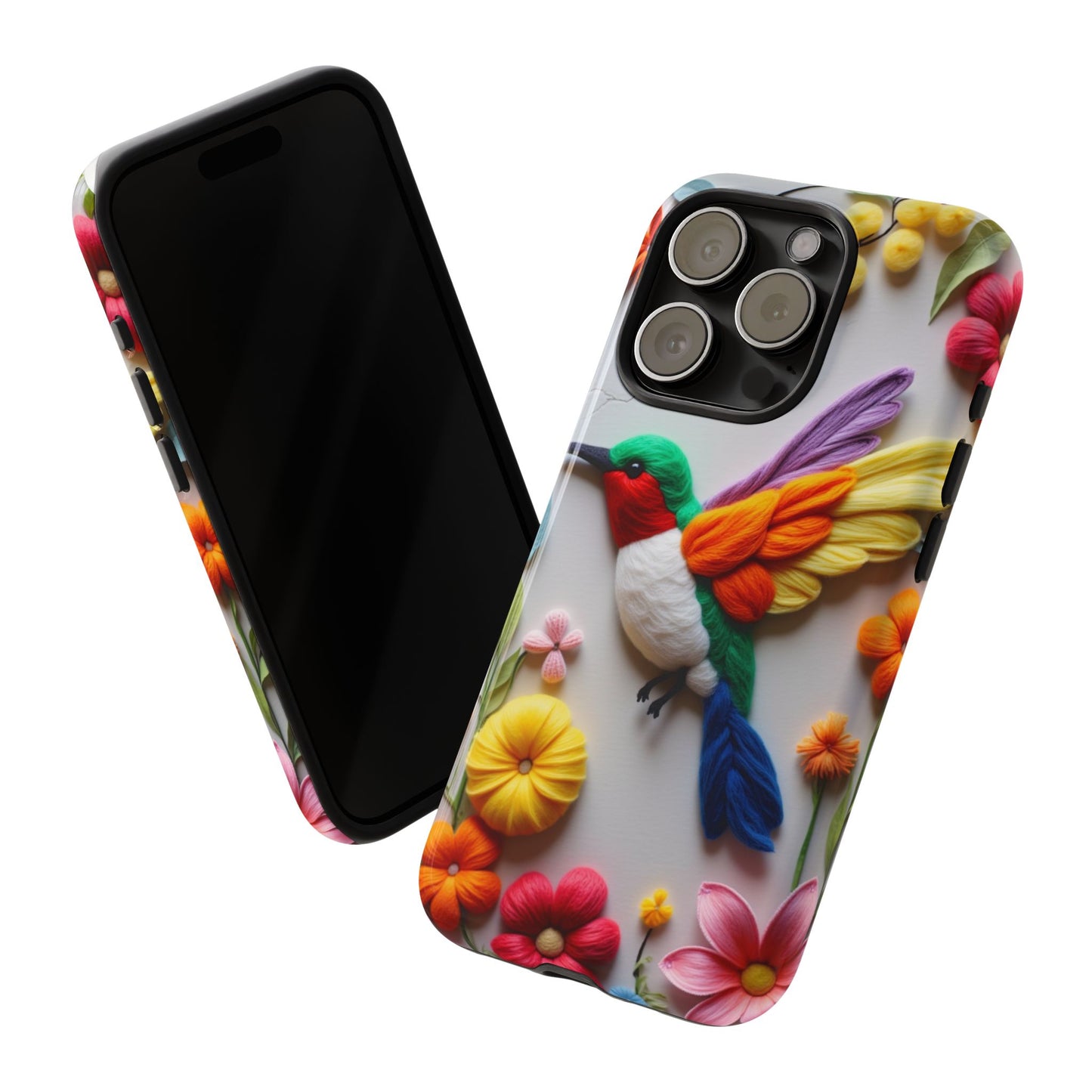Elegant Hummingbird with Floral Mosaic Design | Nature's Artistic Vibes | iPhone 16 Pro