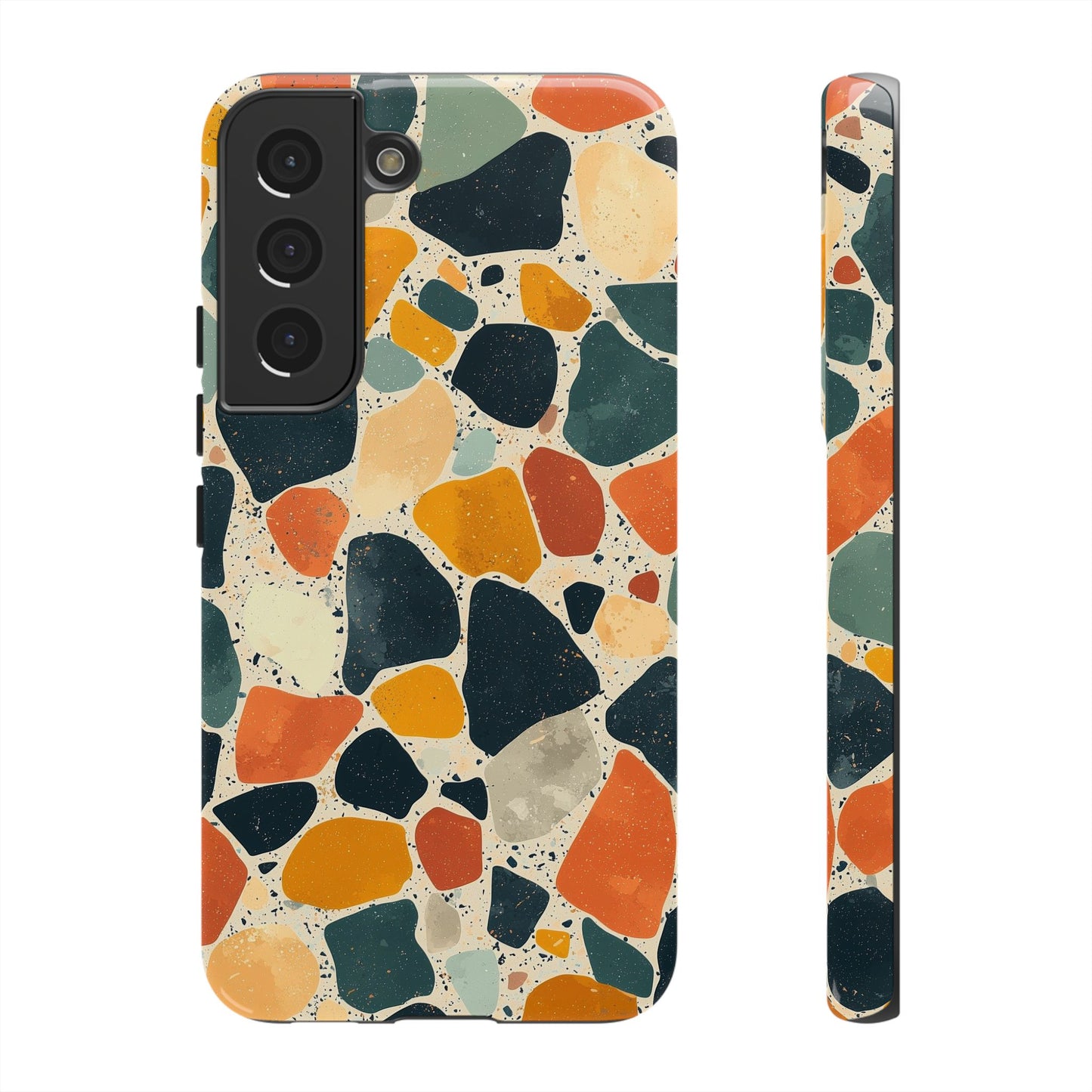 Terracotta & Teal Terrazzo Phone Case for iPhone, google Pixel & Samsung
