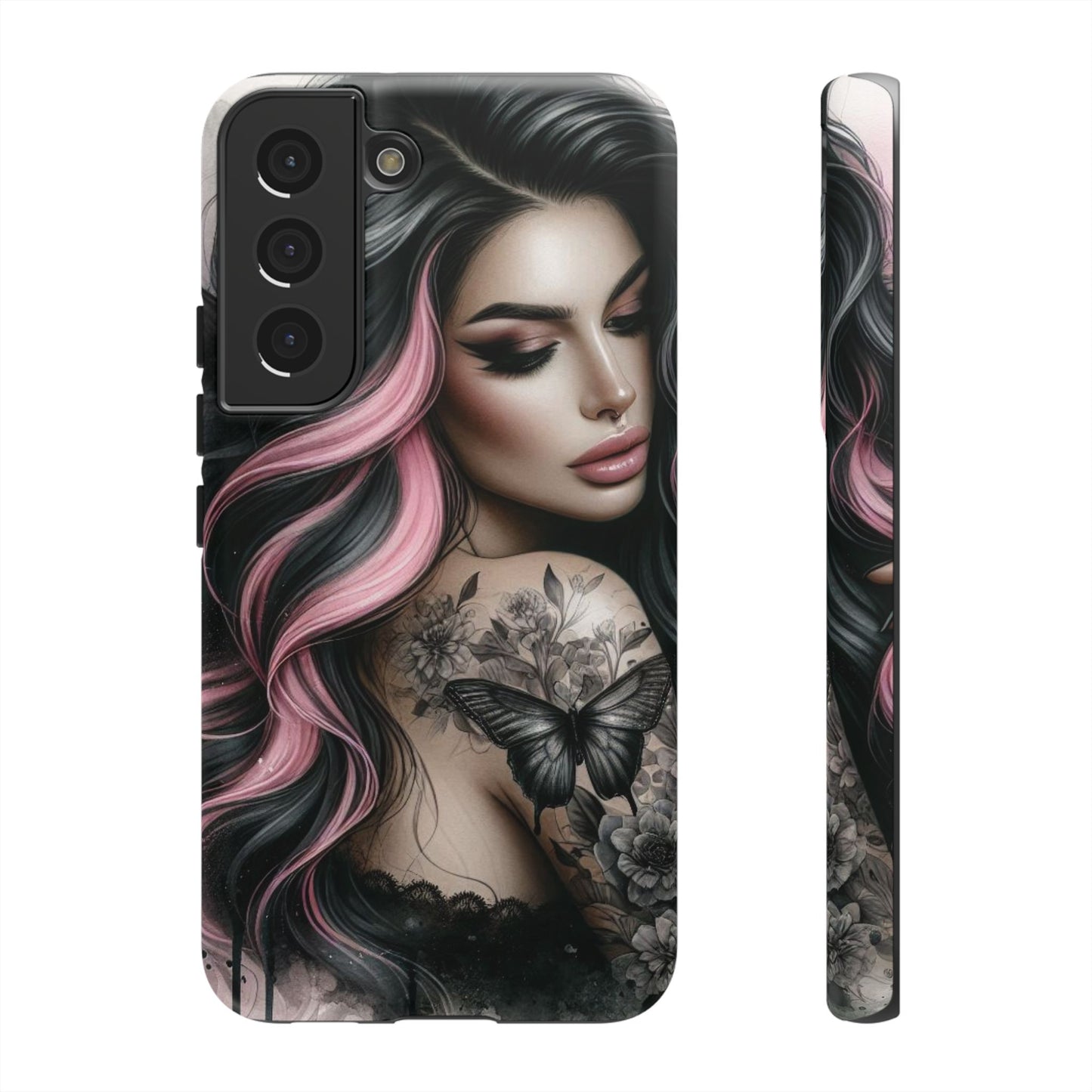 Butterfly Noir – Gothic Beauty & Inked Elegance Mobile Cover