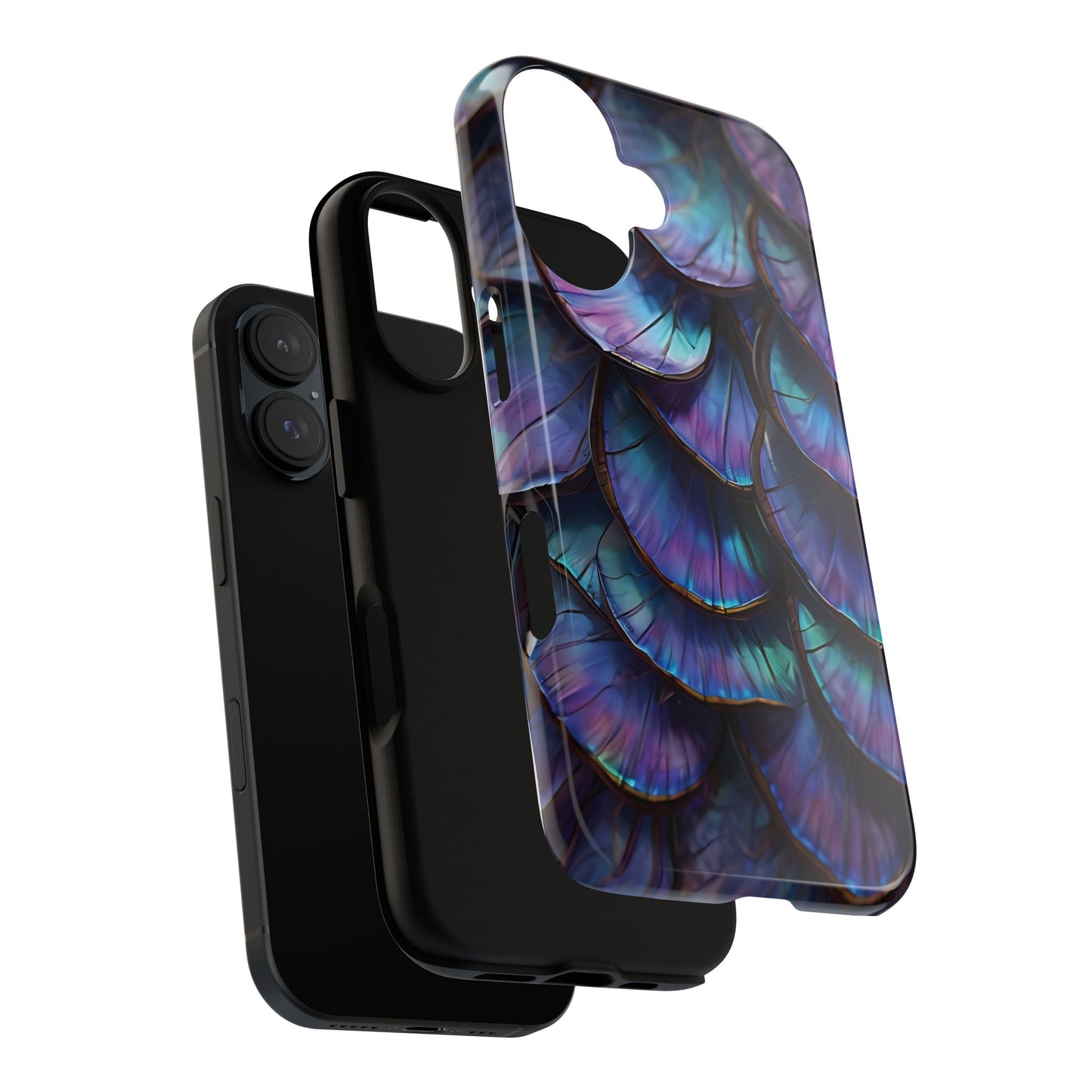 Abstract Macro Shot of Iridescent Butterfly Fish Scales Phone Case Design