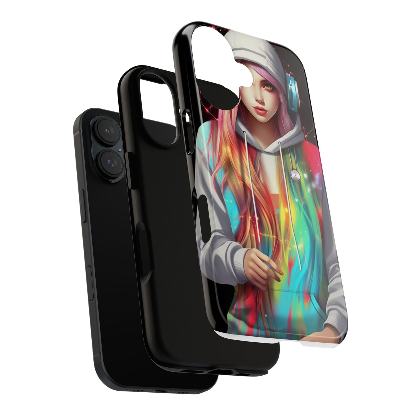 Anime Girl Phone Case - Cute Aesthetic Cover for iPhone, Samsung & Google Pixel, Girly Phone Case, Kawaii Phone Case, Anime Lover Gift