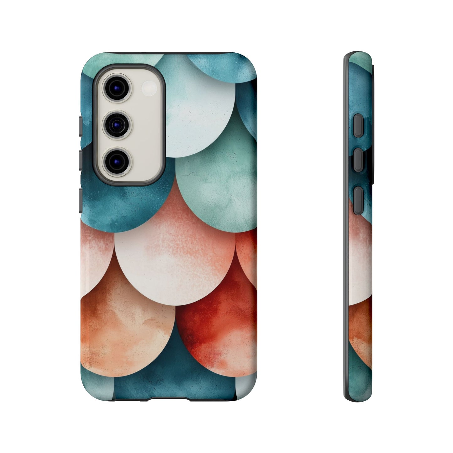 Pastel Scales – Elegant Watercolor Fish Scale Phone Case for iPhone, Pixel & Samsung